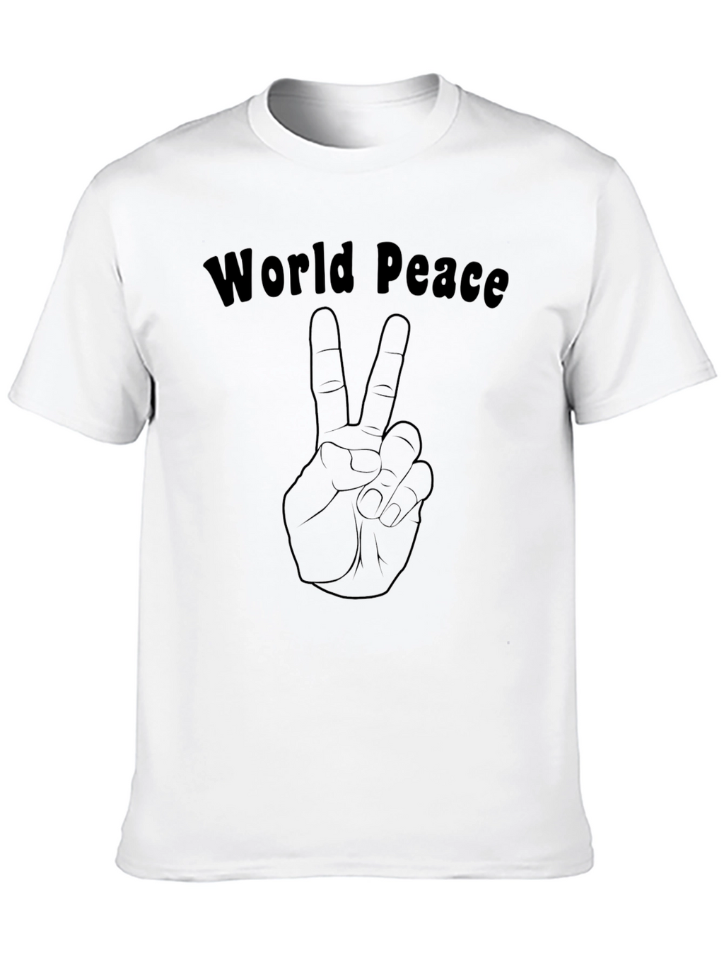 World Peace Graphic Tee - Black Cotton T-Shirt