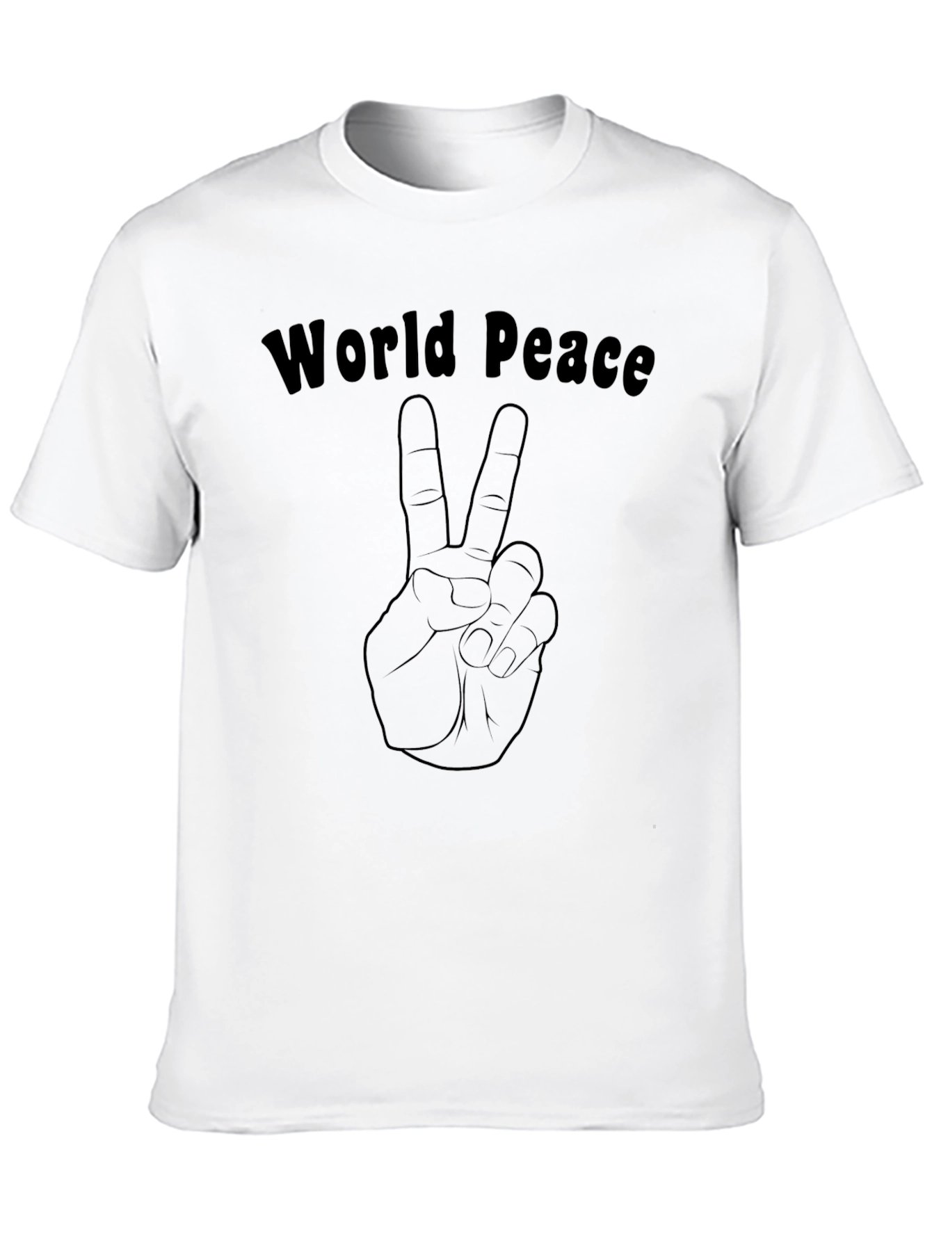 World Peace Graphic Tee - Black Cotton T-Shirt