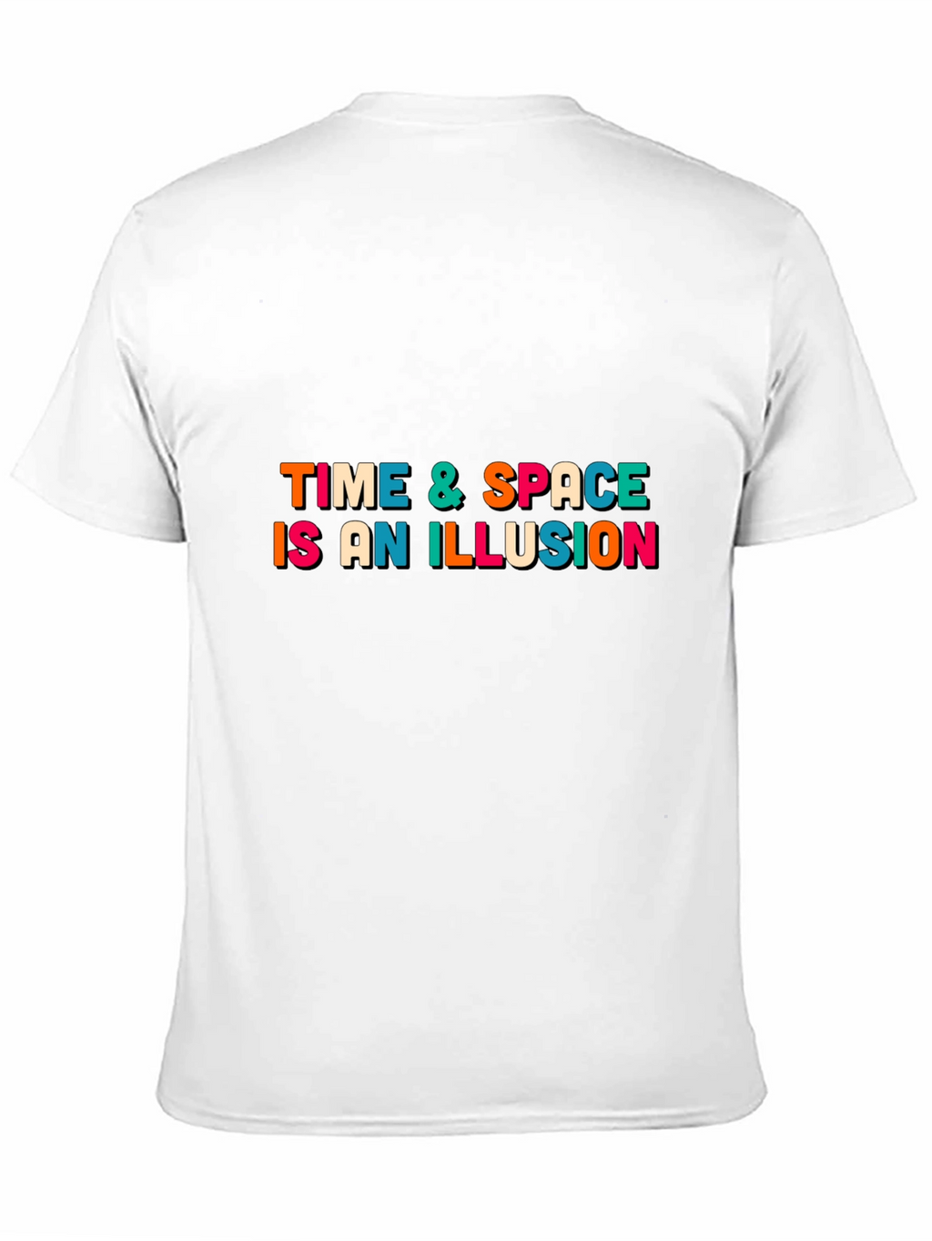 Time & Space Illusion T-Shirt -  Black Casual Tee