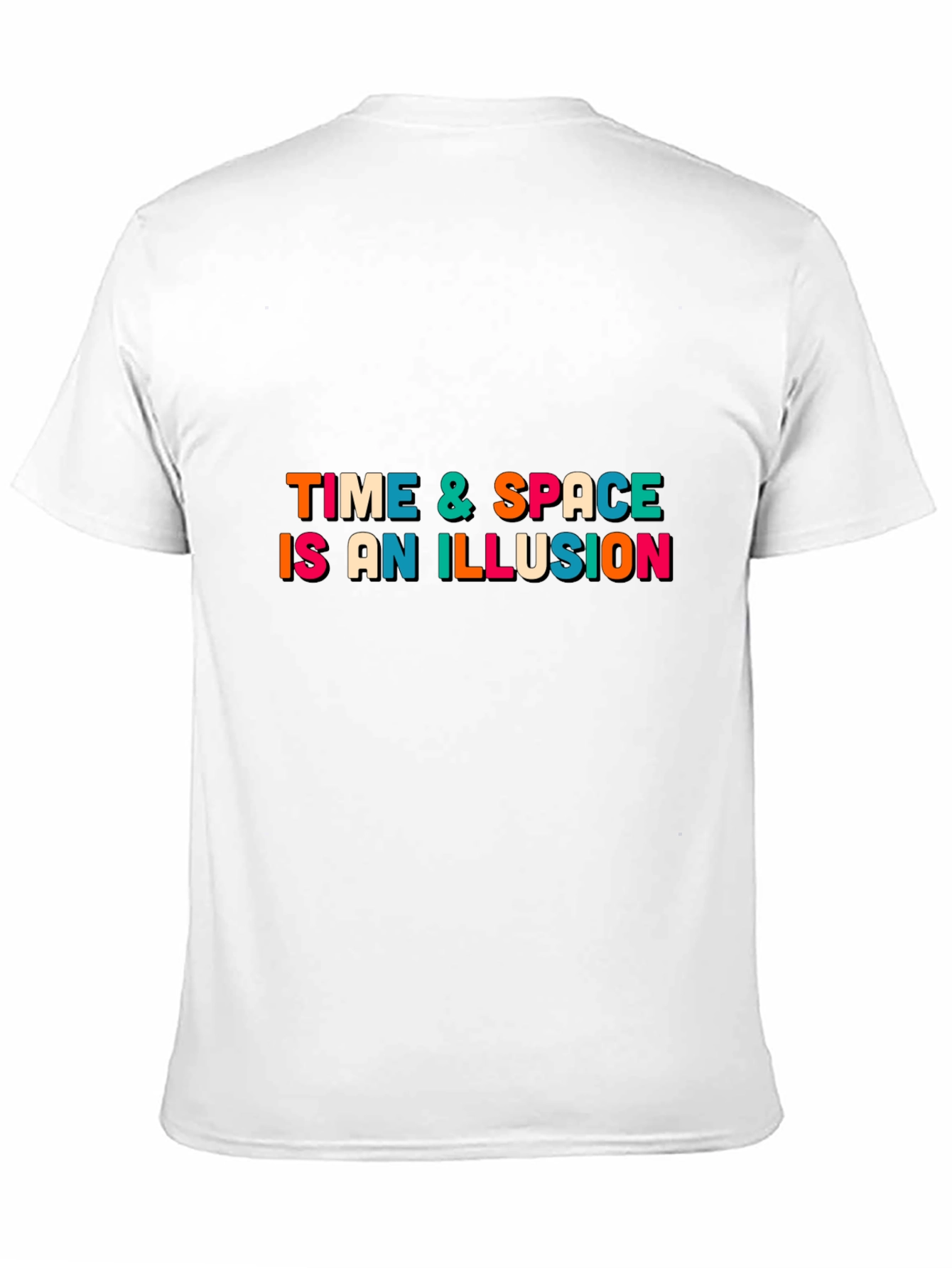 Time & Space Illusion T-Shirt -  Black Casual Tee