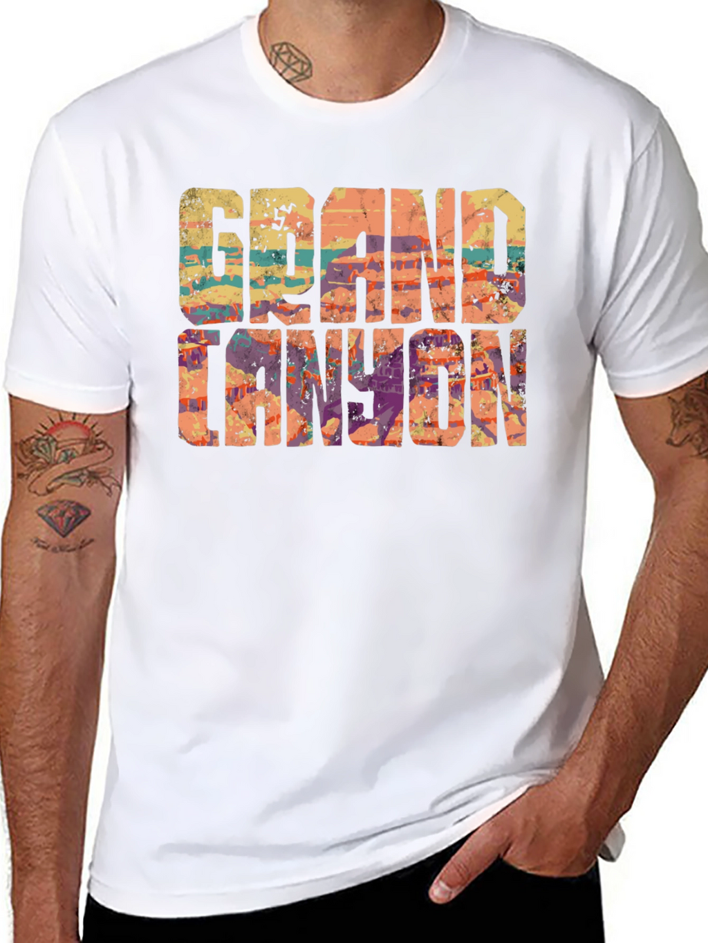 Grand Canyon Graphic T-Shirt - Black Crew Neck Tee