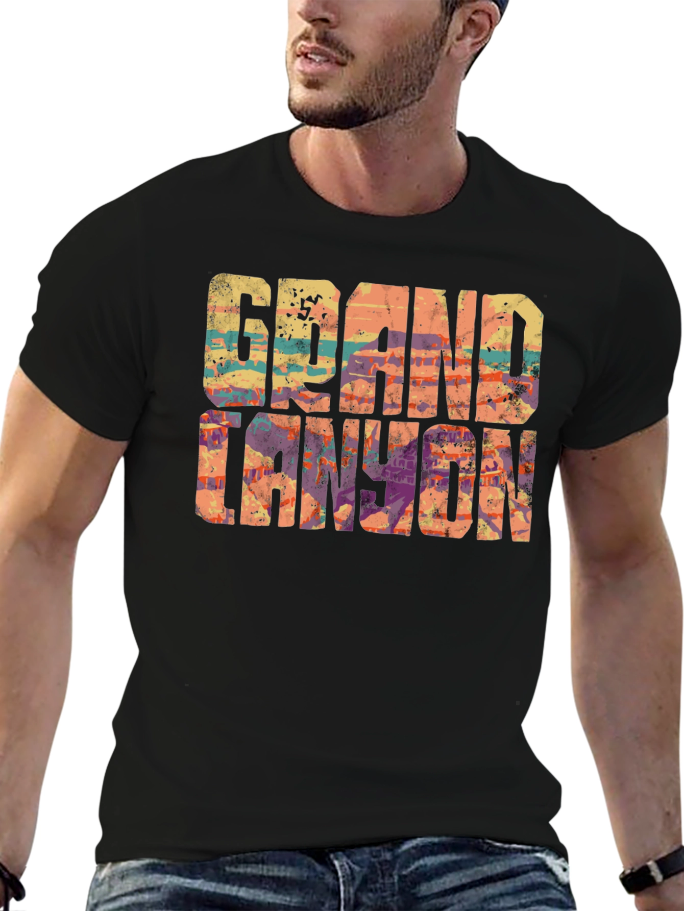 Grand Canyon Graphic T-Shirt - Black Crew Neck Tee