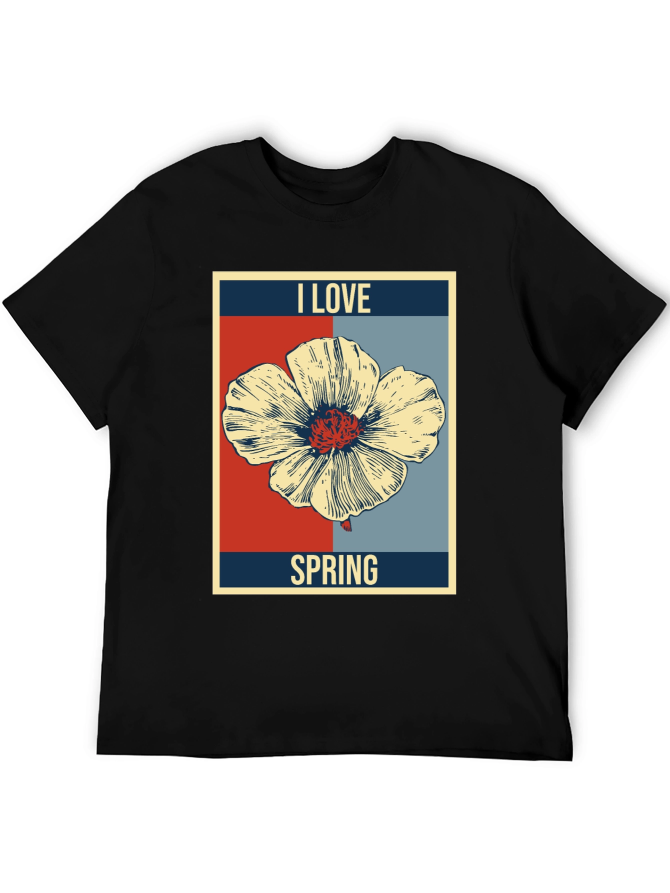 I Love Spring Floral Graphic T-Shirt