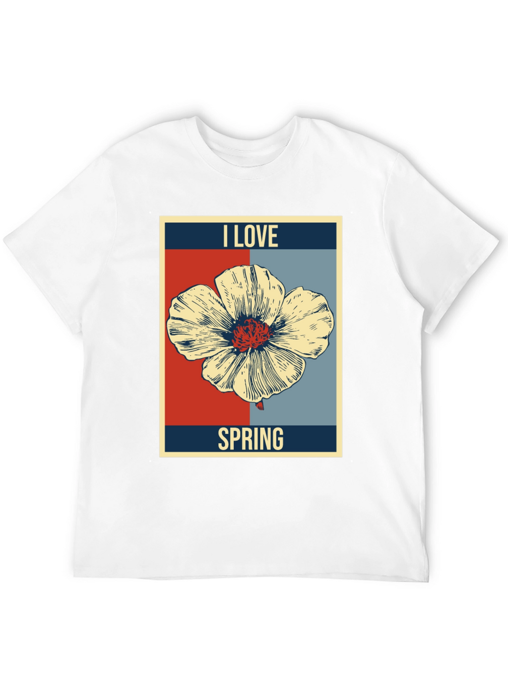 I Love Spring Floral Graphic T-Shirt
