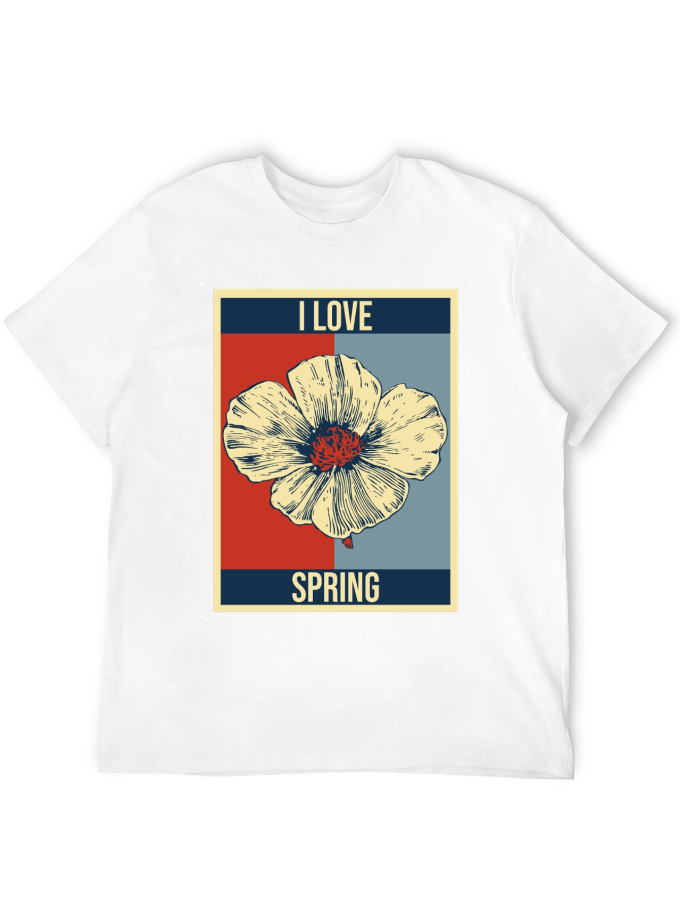 I Love Spring Floral Graphic T-Shirt