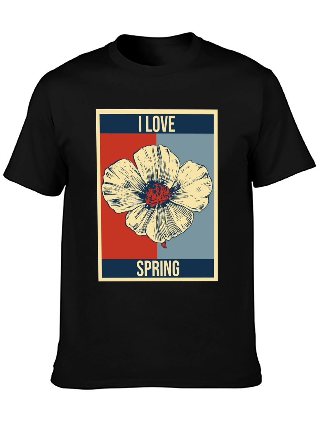 I Love Spring Floral Graphic T-Shirt