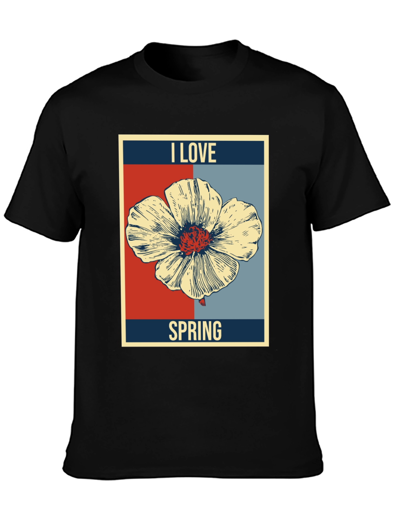 I Love Spring Floral Graphic T-Shirt