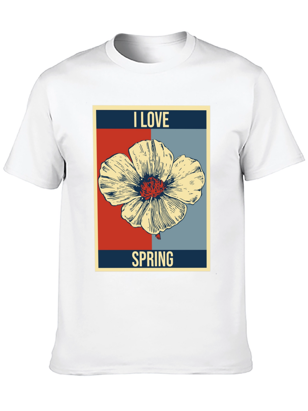 I Love Spring Floral Graphic T-Shirt