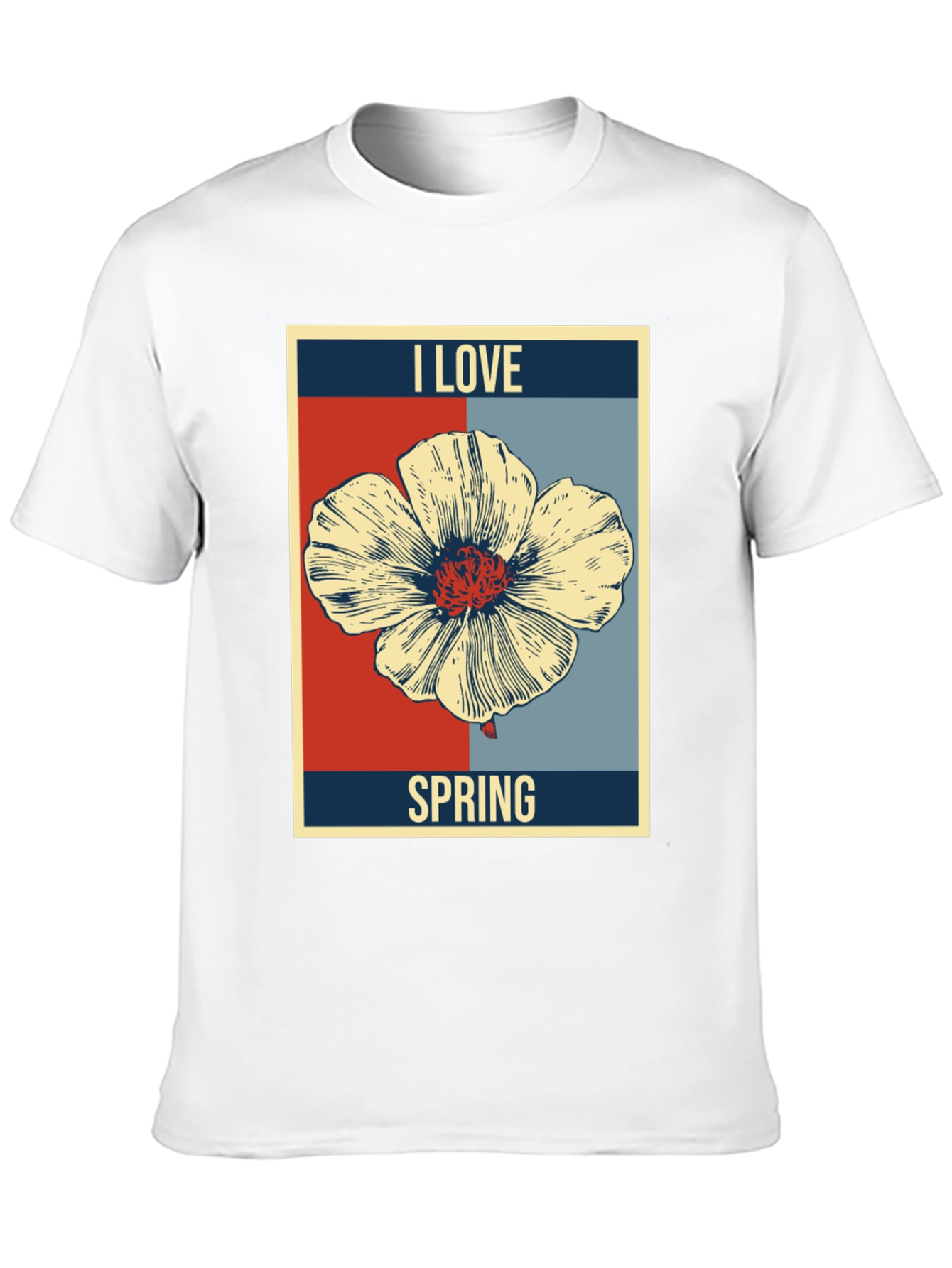 I Love Spring Floral Graphic T-Shirt