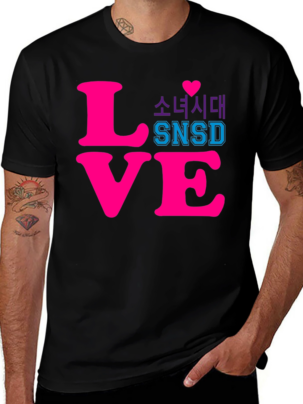 SNSD Love Graphic Tee - Kpop Fan T-Shirt