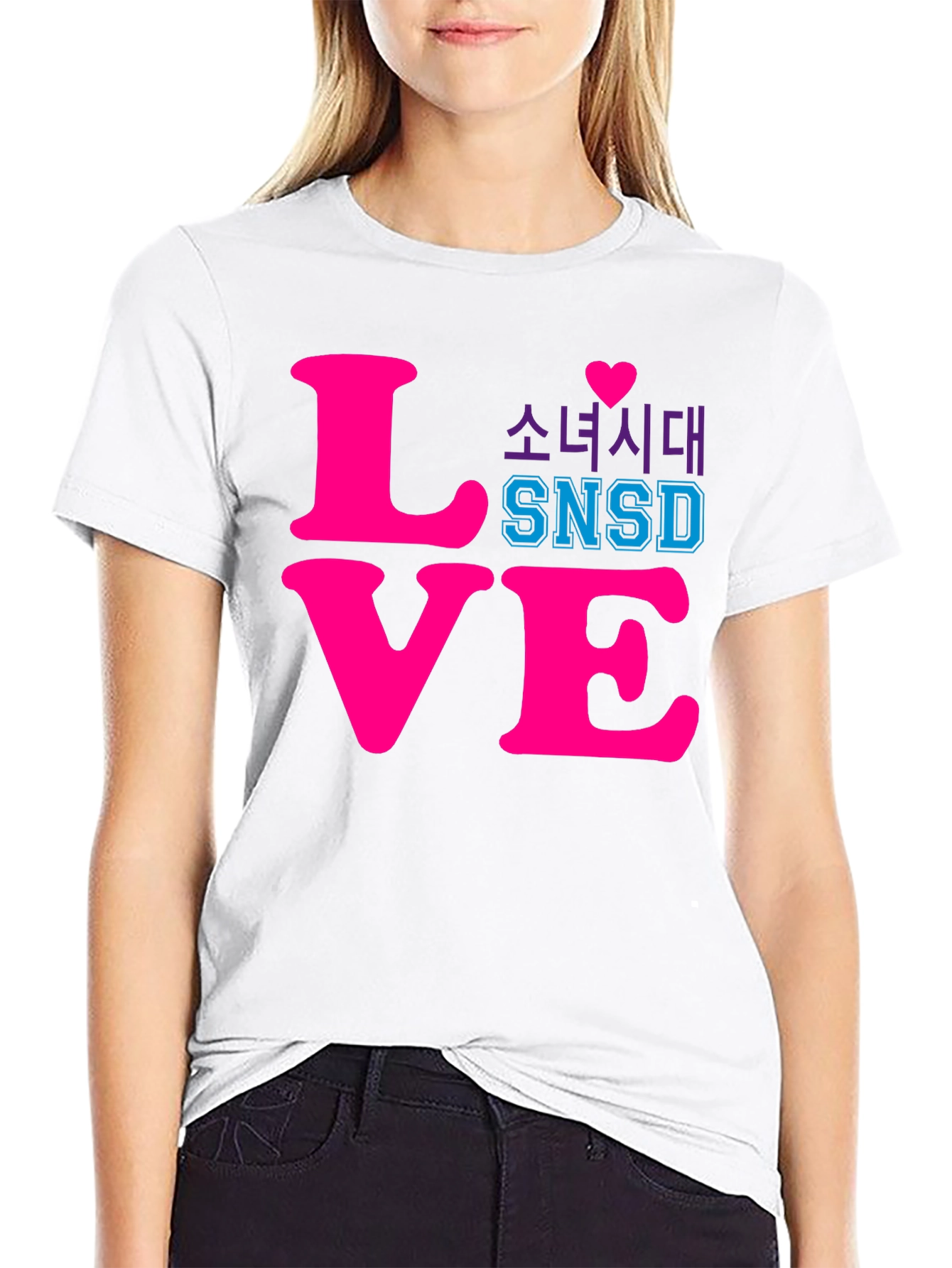 SNSD Love Graphic Tee - Kpop Fan T-Shirt