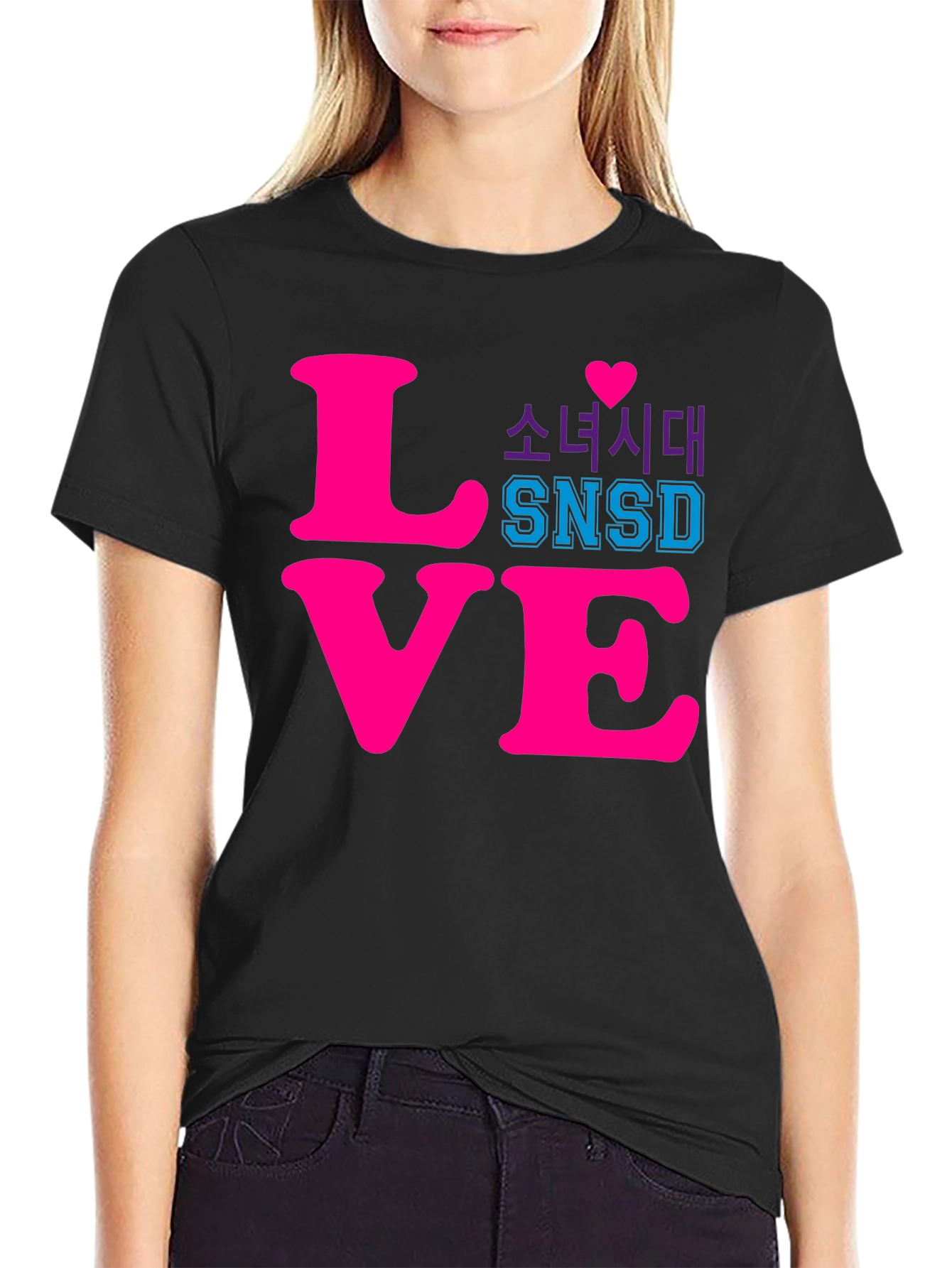 SNSD Love Graphic Tee - Kpop Fan T-Shirt