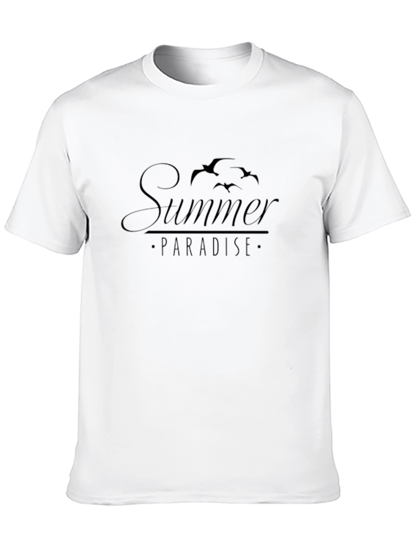 Summer Paradise Graphic Tee - Mens Black T-Shirt