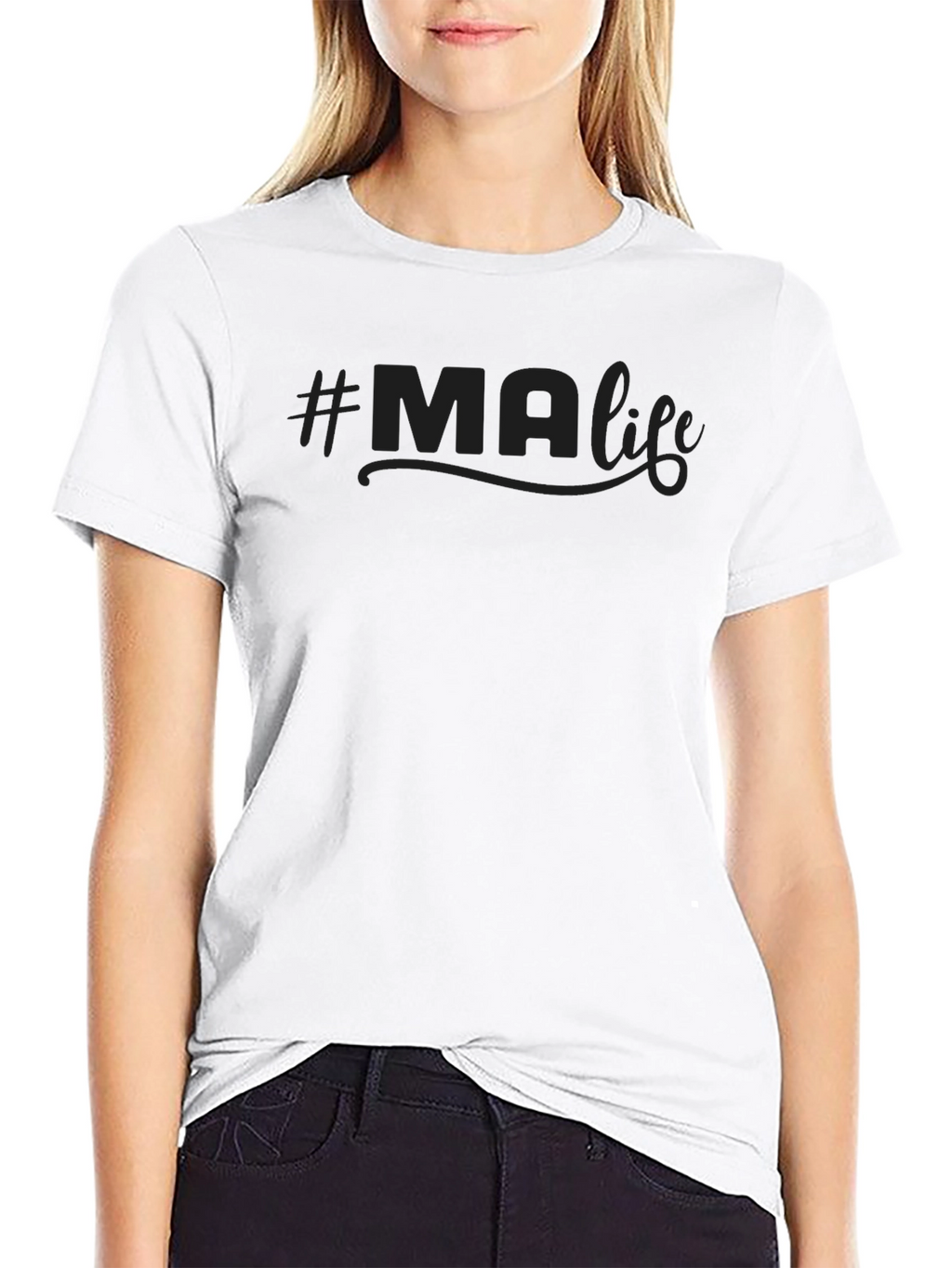 Stylish #MA Life Graphic T-Shirt