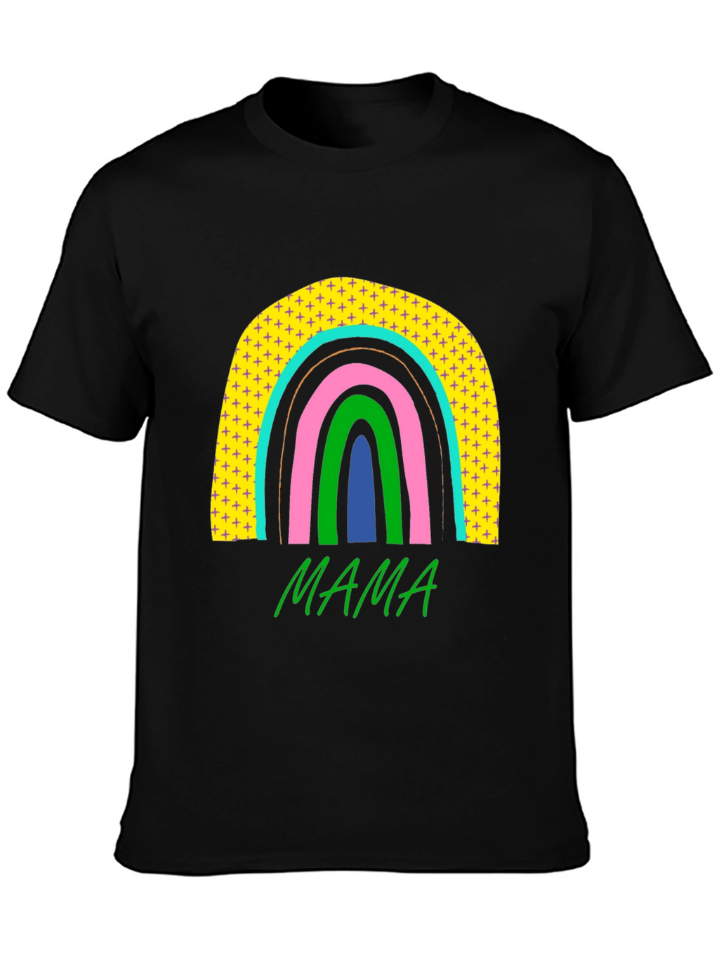 Mama Rainbow Graphic Tee - Stylish Moms T-Shirt
