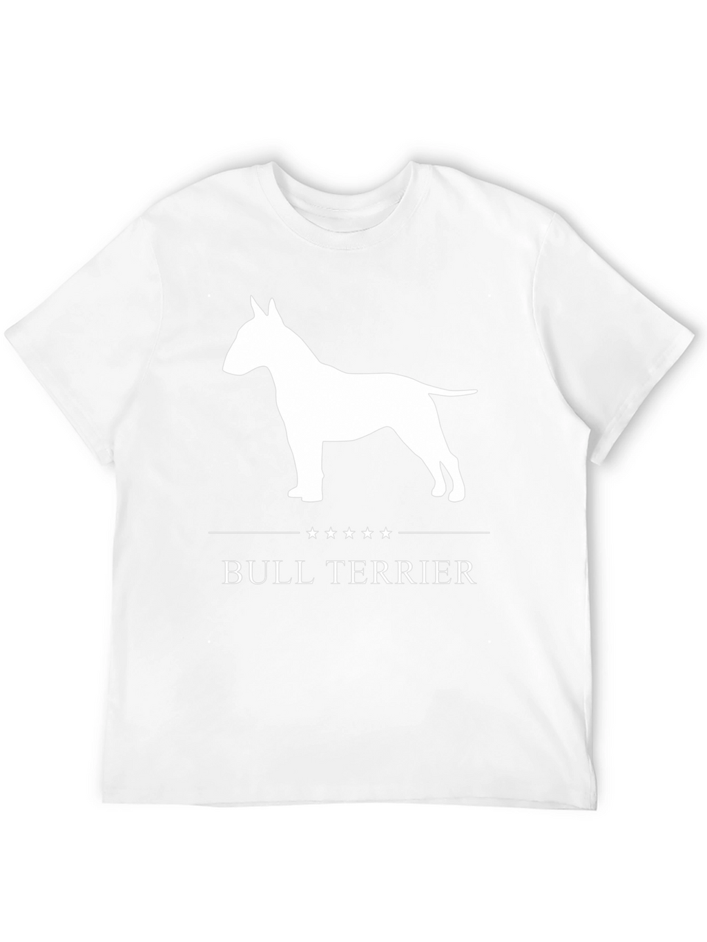Bull Terrier Dog Graphic Tee - Black Cotton T-Shirt