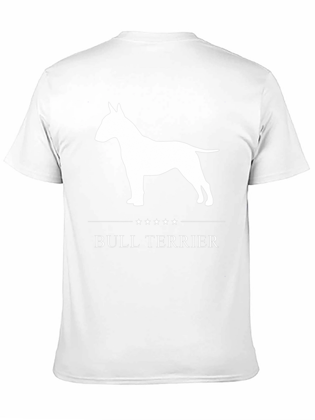 Bull Terrier Dog Graphic Tee - Black Cotton T-Shirt
