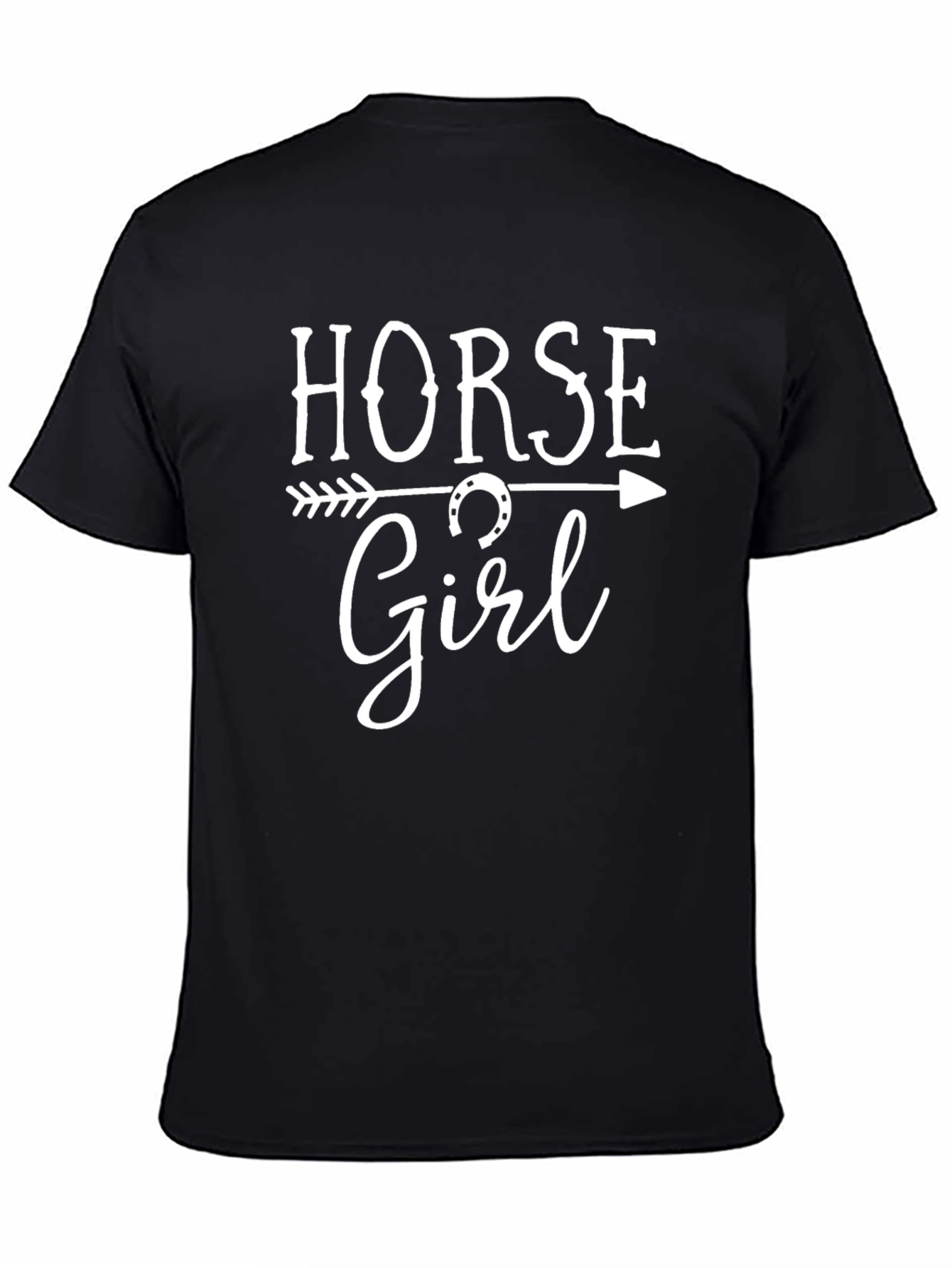 Horse Girl Arrow Horseshoe Graphic Tee Shirt