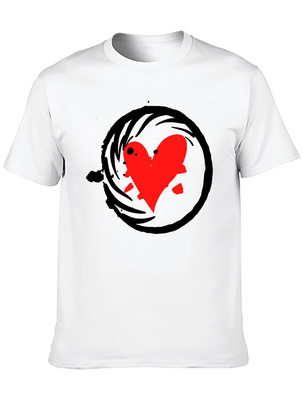Heart Swirl Black T-Shirt