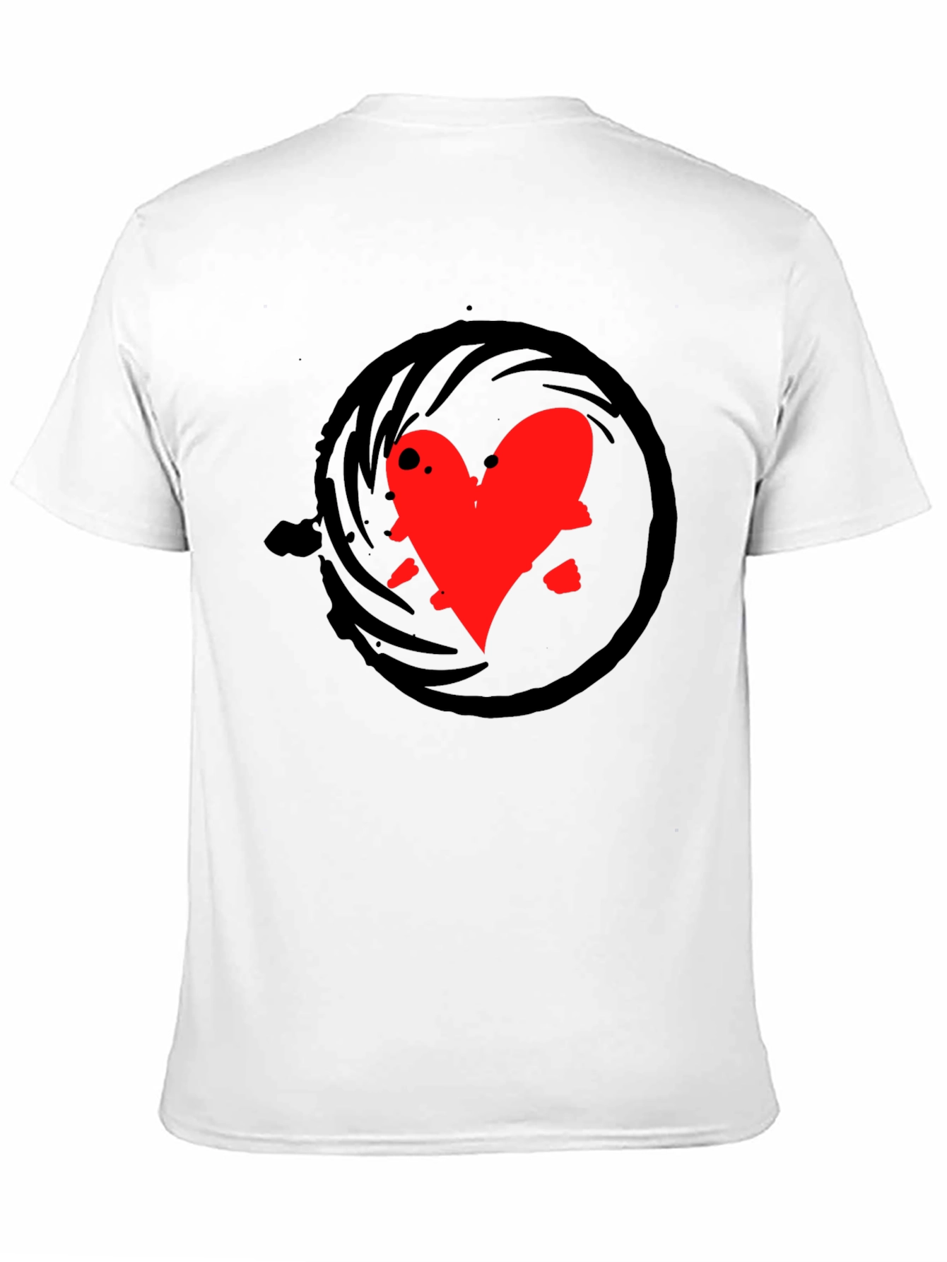 Heart Swirl Black T-Shirt