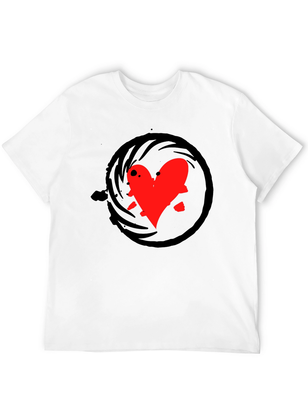 Heart Swirl Black T-Shirt