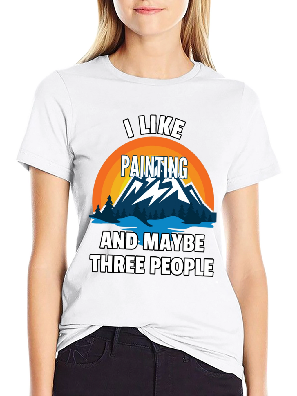 I Like Painting & Maybe Three People Graphic Tee