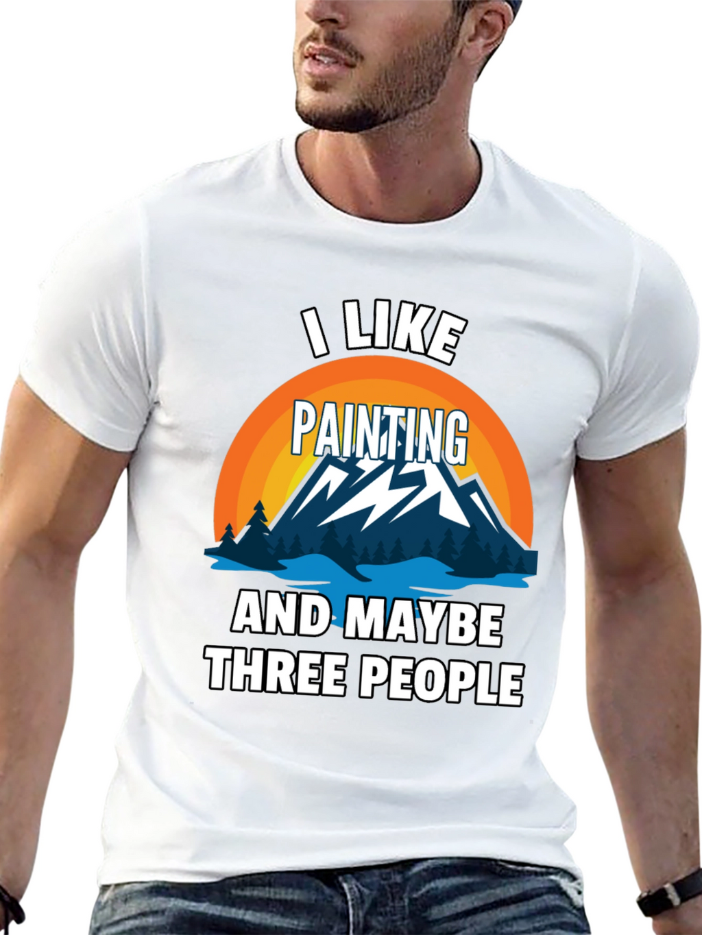 I Like Painting & Maybe Three People Graphic Tee