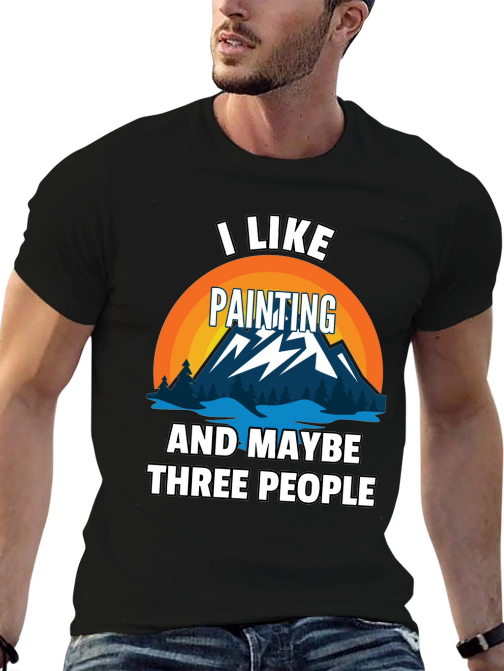 I Like Painting & Maybe Three People Graphic Tee