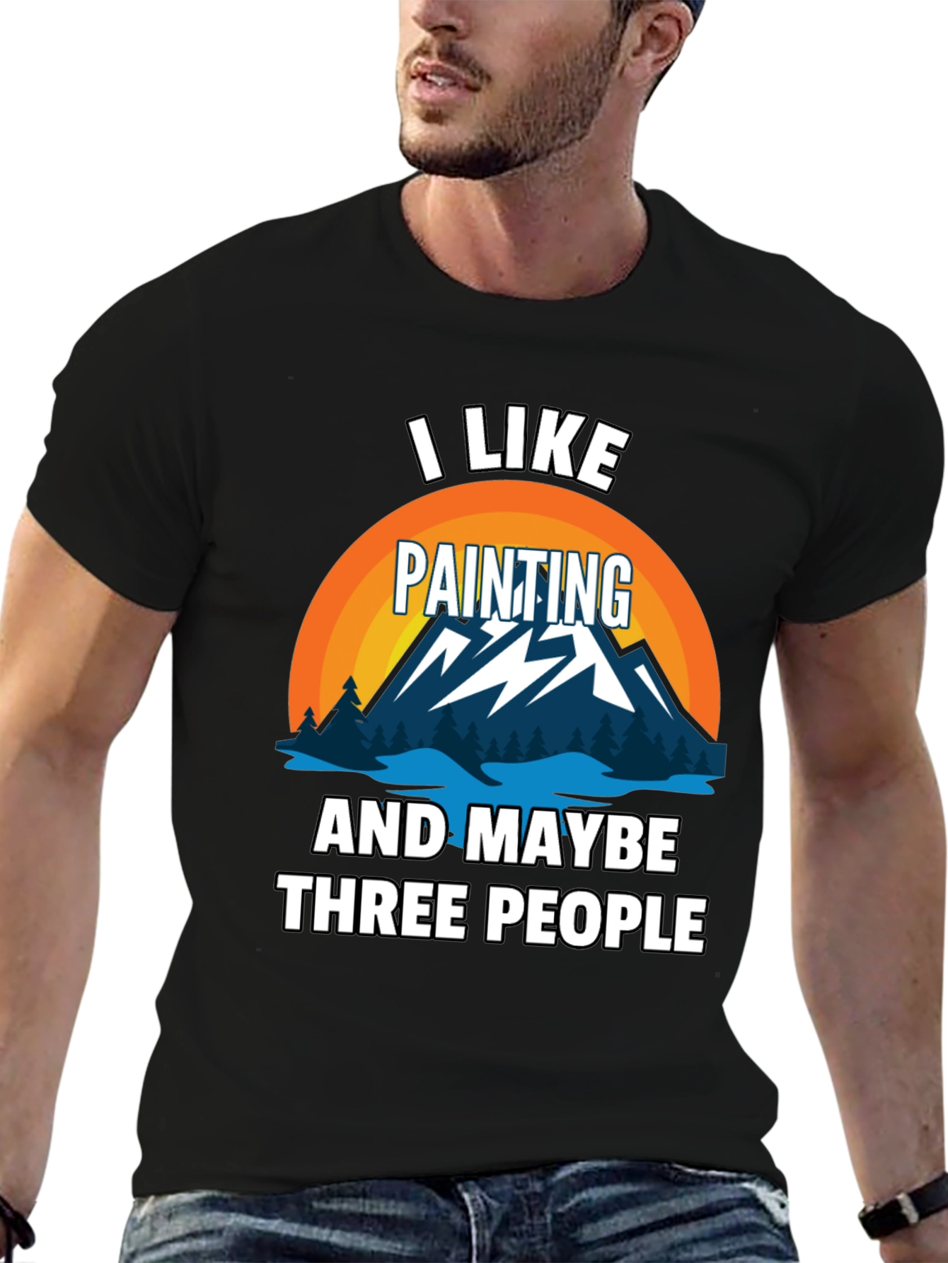 I Like Painting & Maybe Three People Graphic Tee
