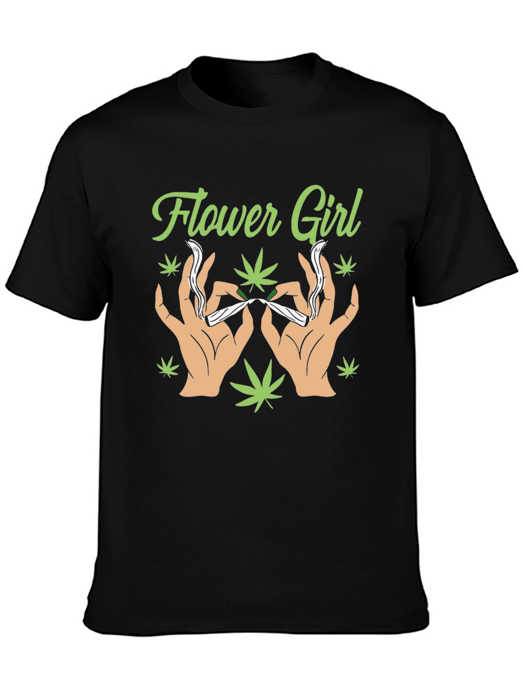 Flower Girl Graphic T-Shirt - Cannabis Theme