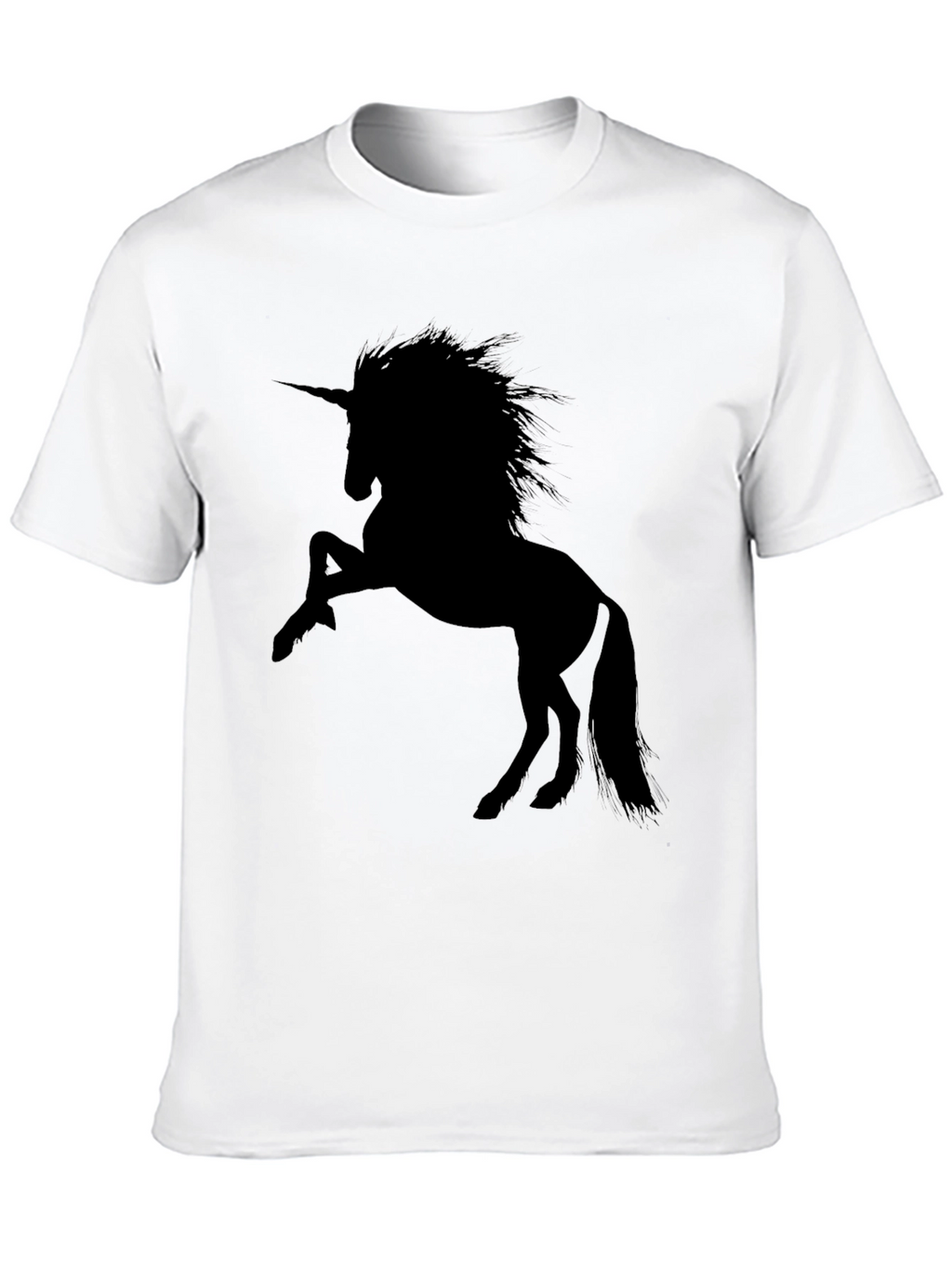 Black Unicorn Silhouette Graphic T-Shirt