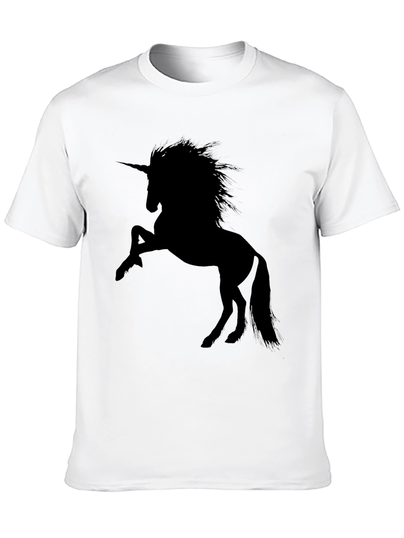 Black Unicorn Silhouette Graphic T-Shirt