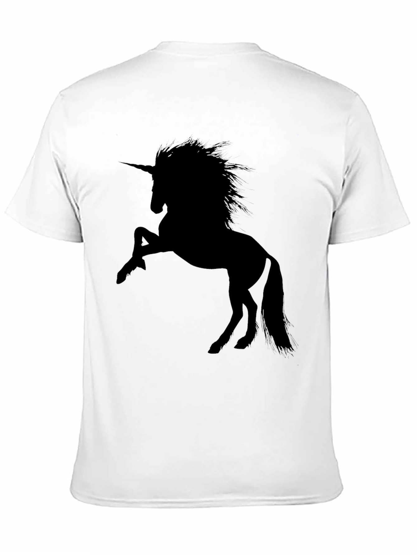 Black Unicorn Silhouette Graphic T-Shirt