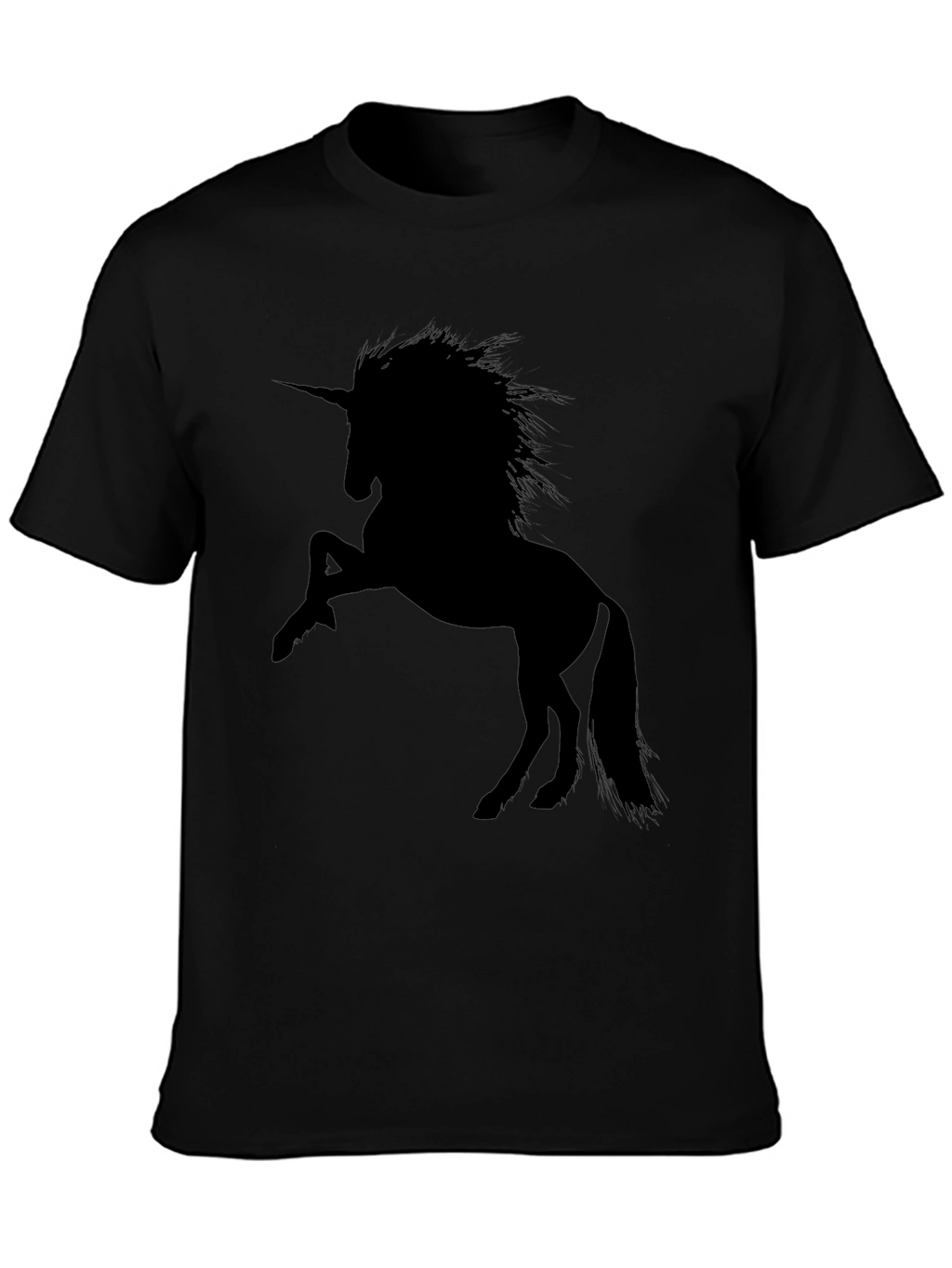 Black Unicorn Silhouette Graphic T-Shirt