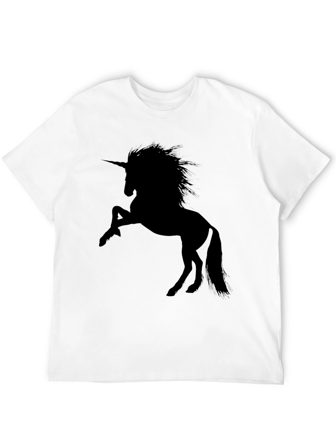 Black Unicorn Silhouette Graphic T-Shirt