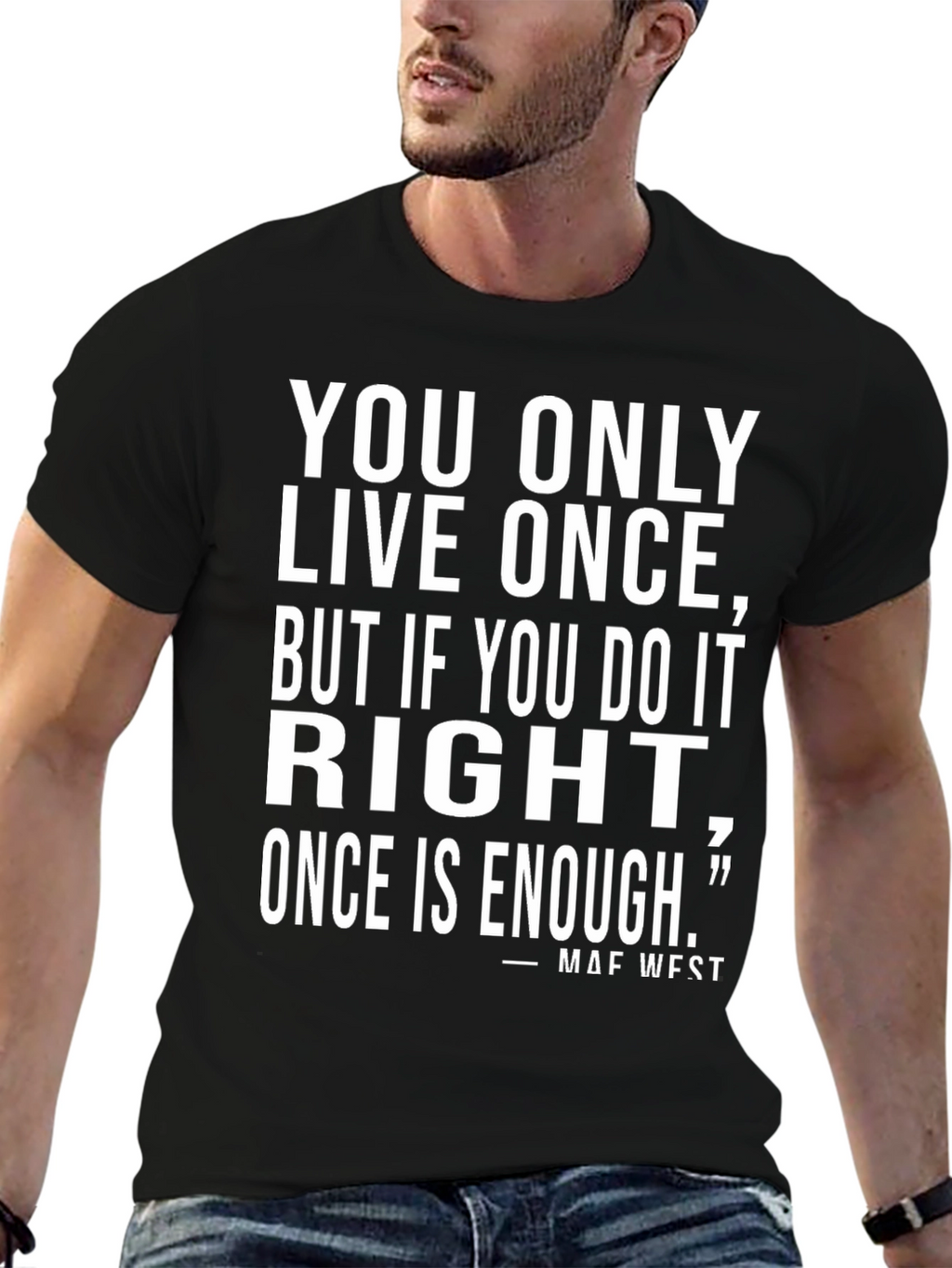 YOLO Mae West Quote Graphic Tee