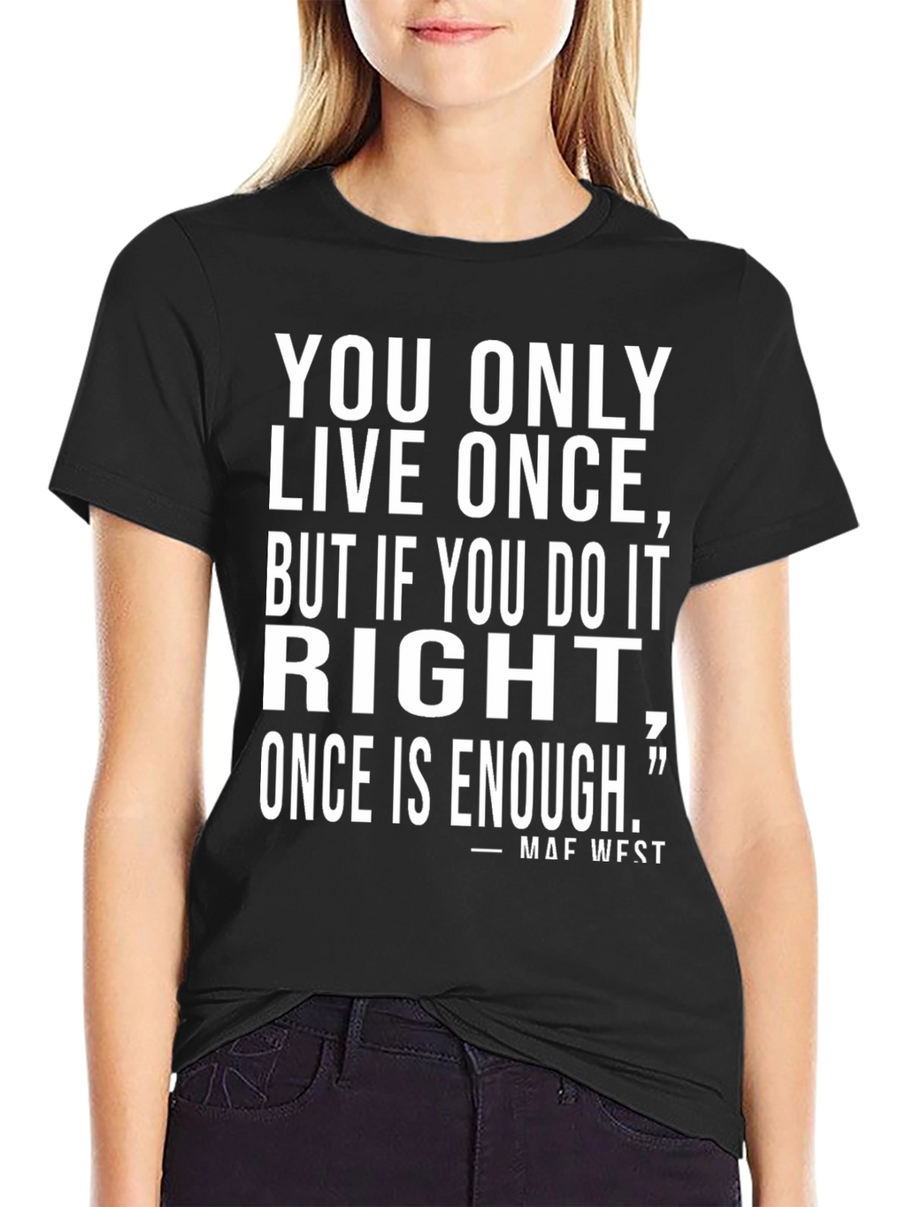 YOLO Mae West Quote Graphic Tee