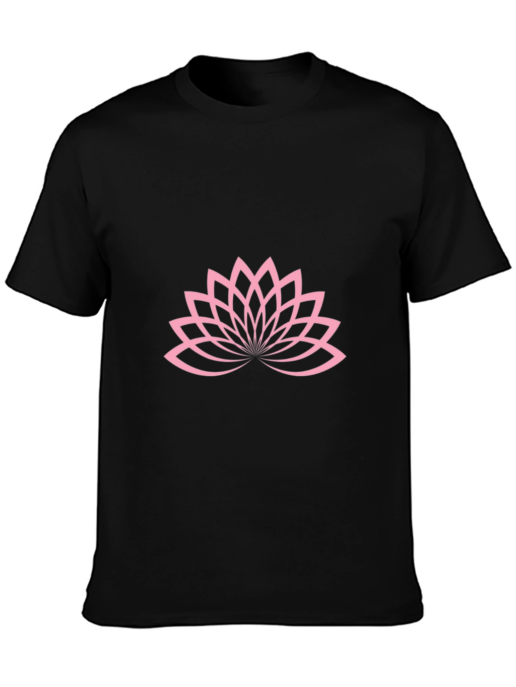 Lotus Blossom Graphic Tee - Black Cotton T-Shirt