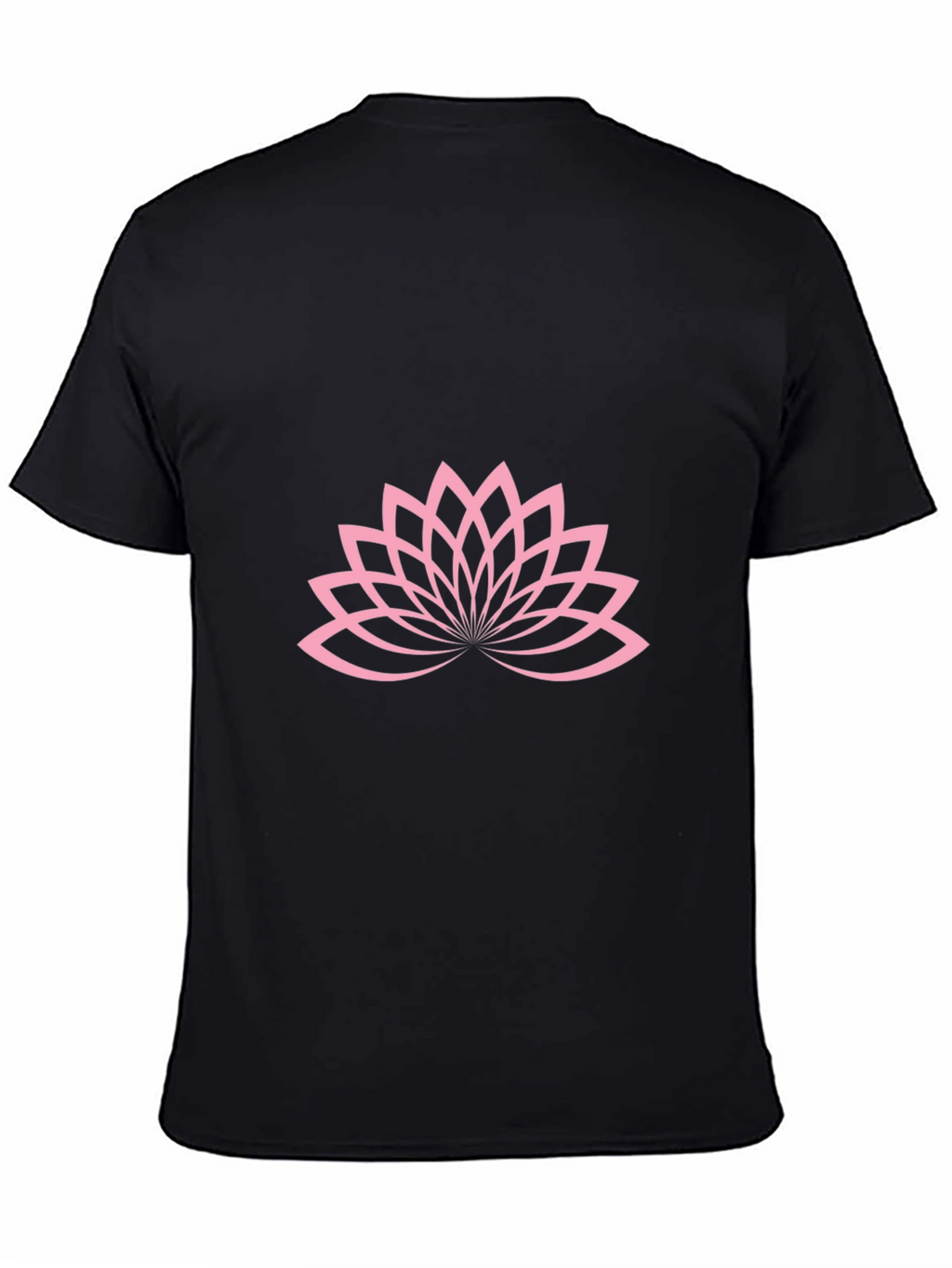 Lotus Blossom Graphic Tee - Black Cotton T-Shirt