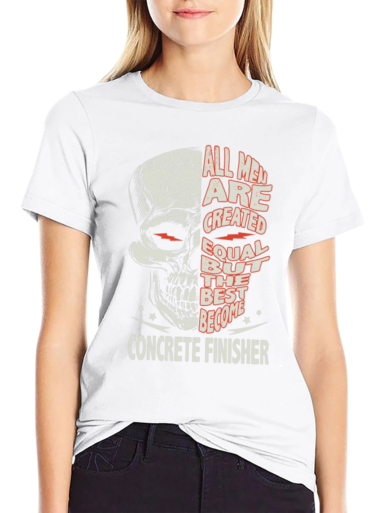 Concrete Finisher Skull Graphic Tee