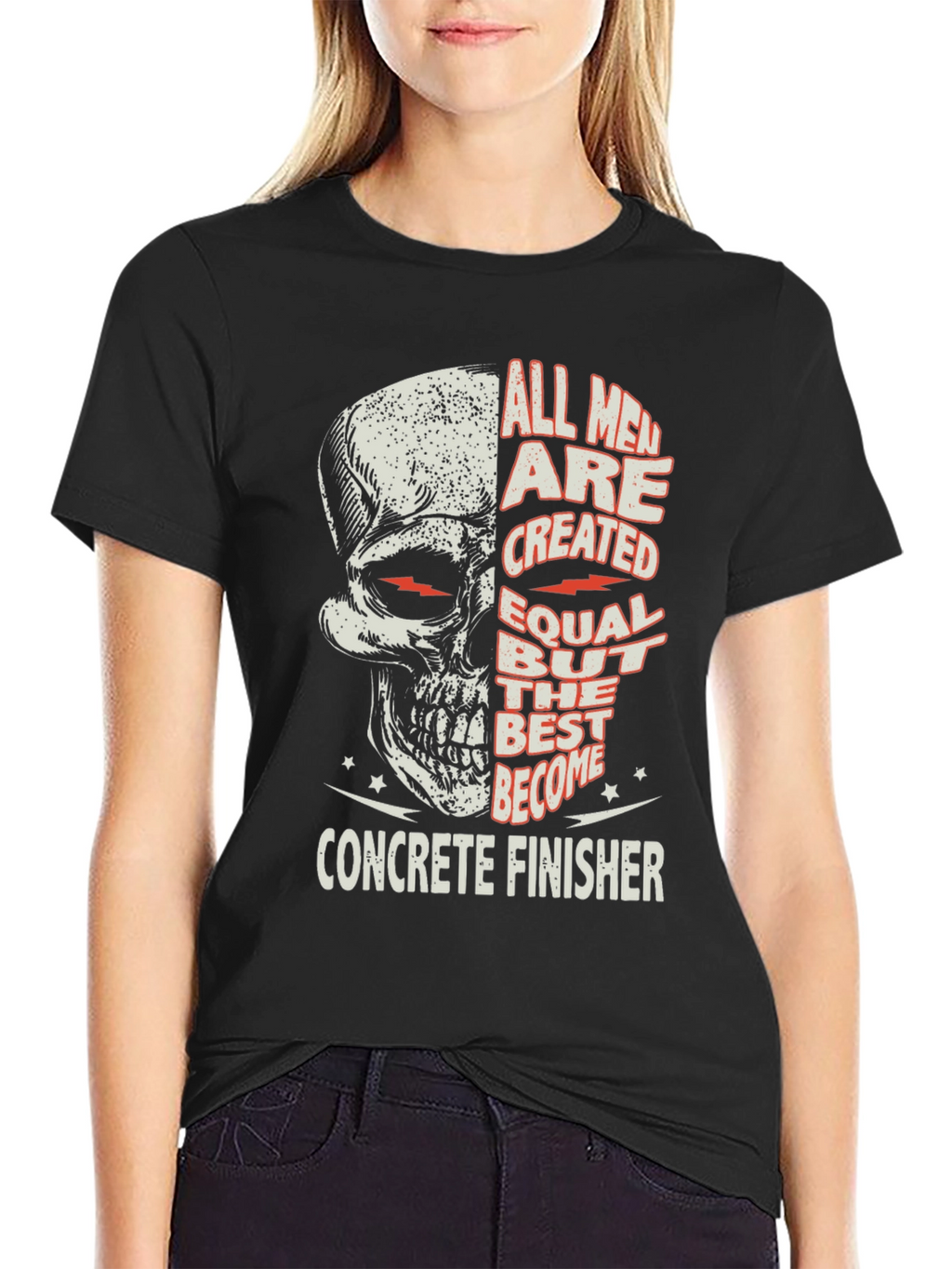 Concrete Finisher Skull Graphic Tee