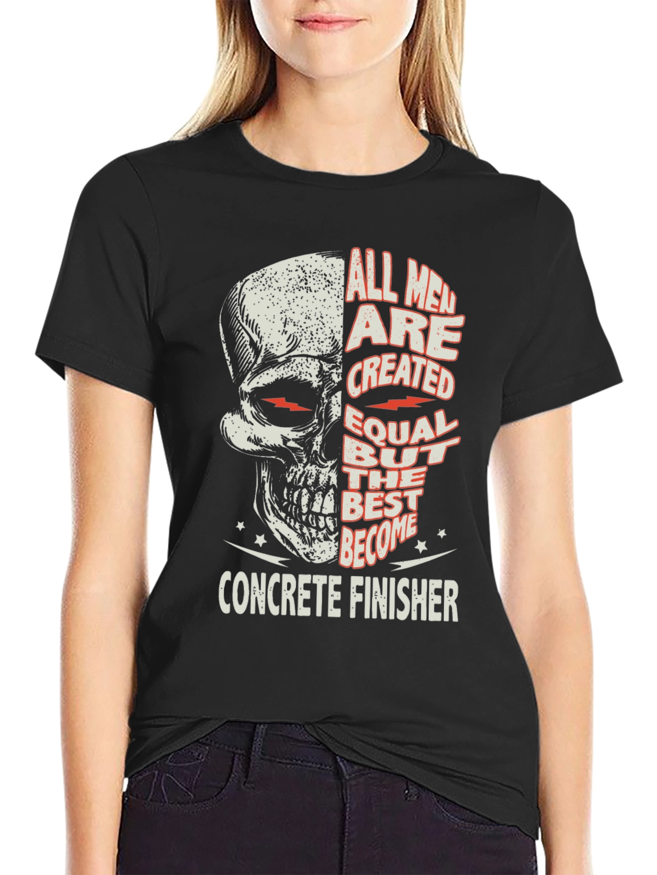 Concrete Finisher Skull Graphic Tee