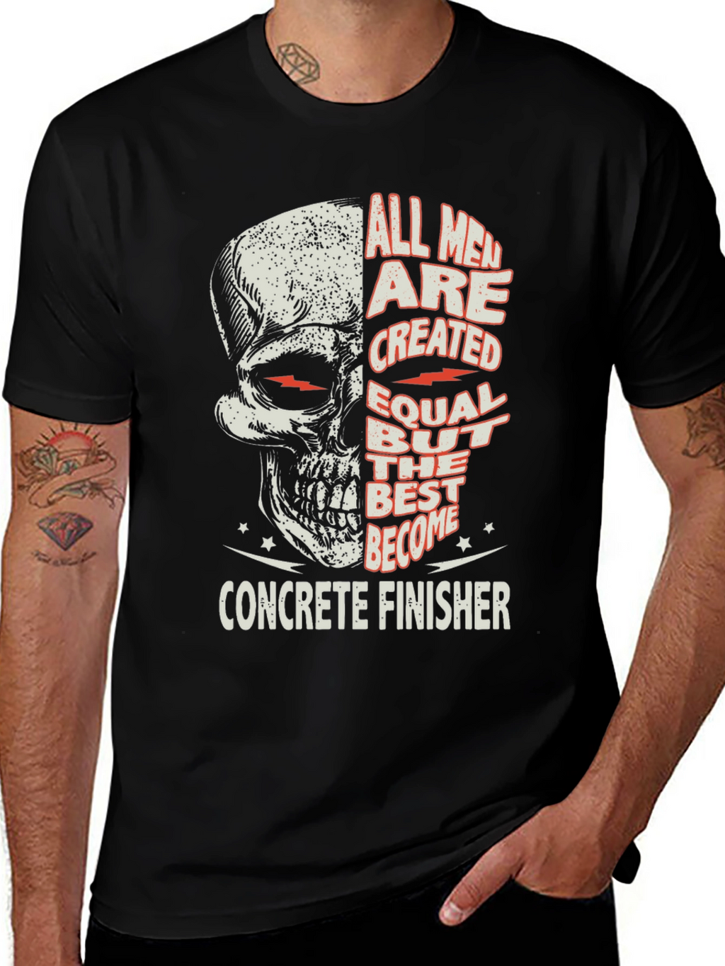 Concrete Finisher Skull Graphic Tee