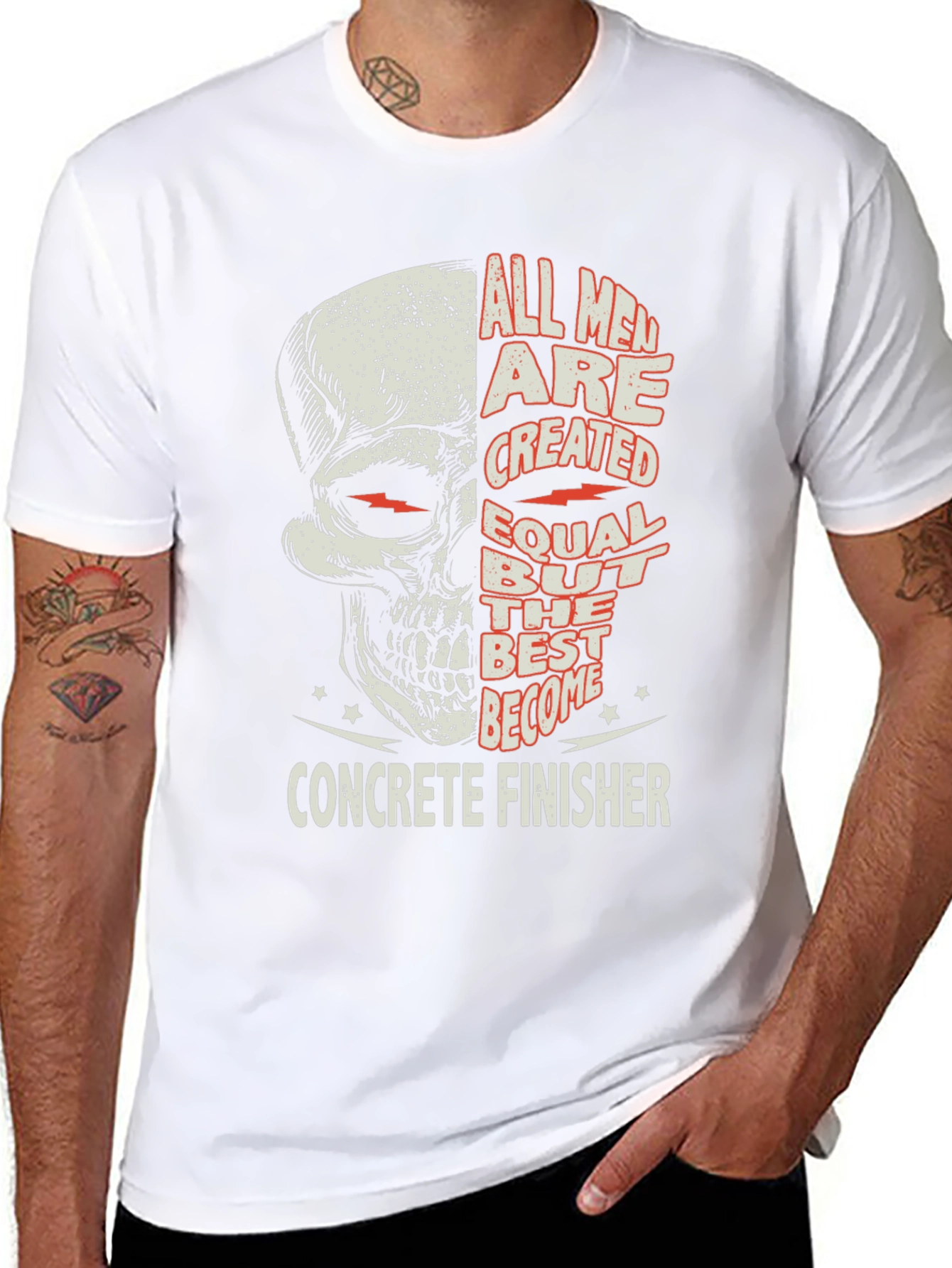 Concrete Finisher Skull Graphic Tee