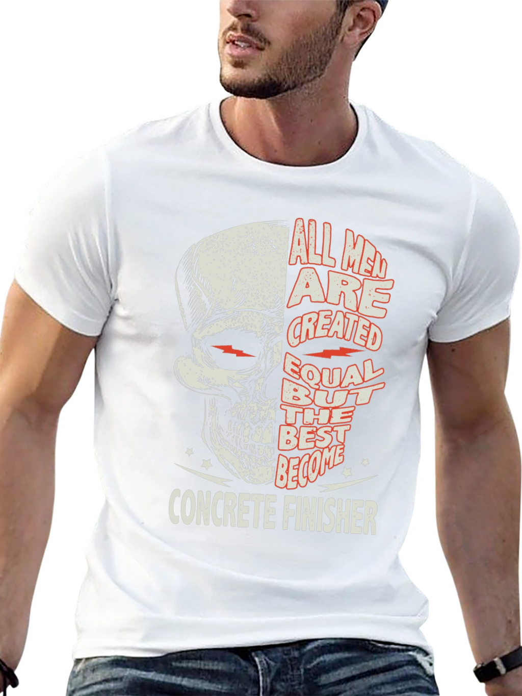 Concrete Finisher Skull Graphic Tee