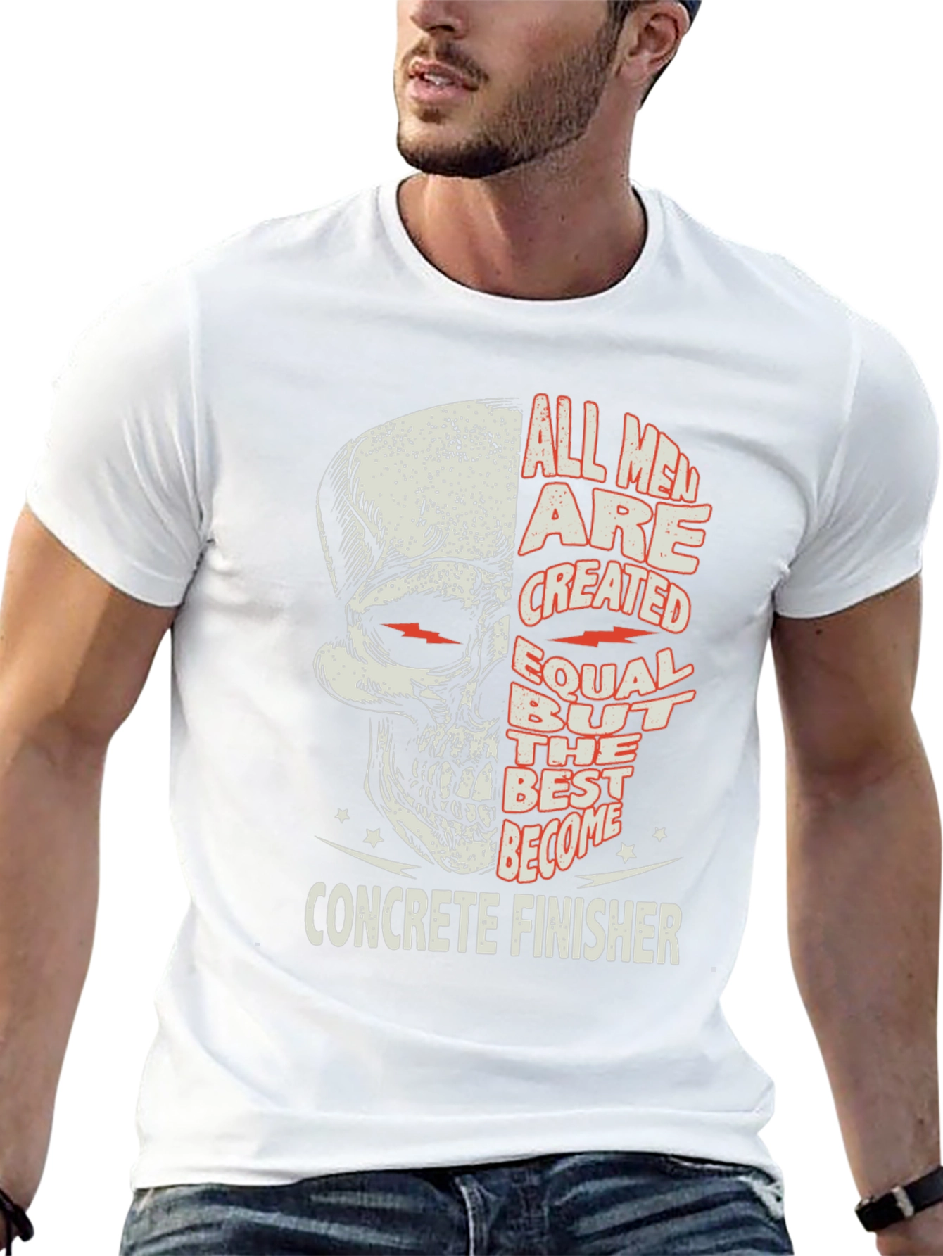 Concrete Finisher Skull Graphic Tee