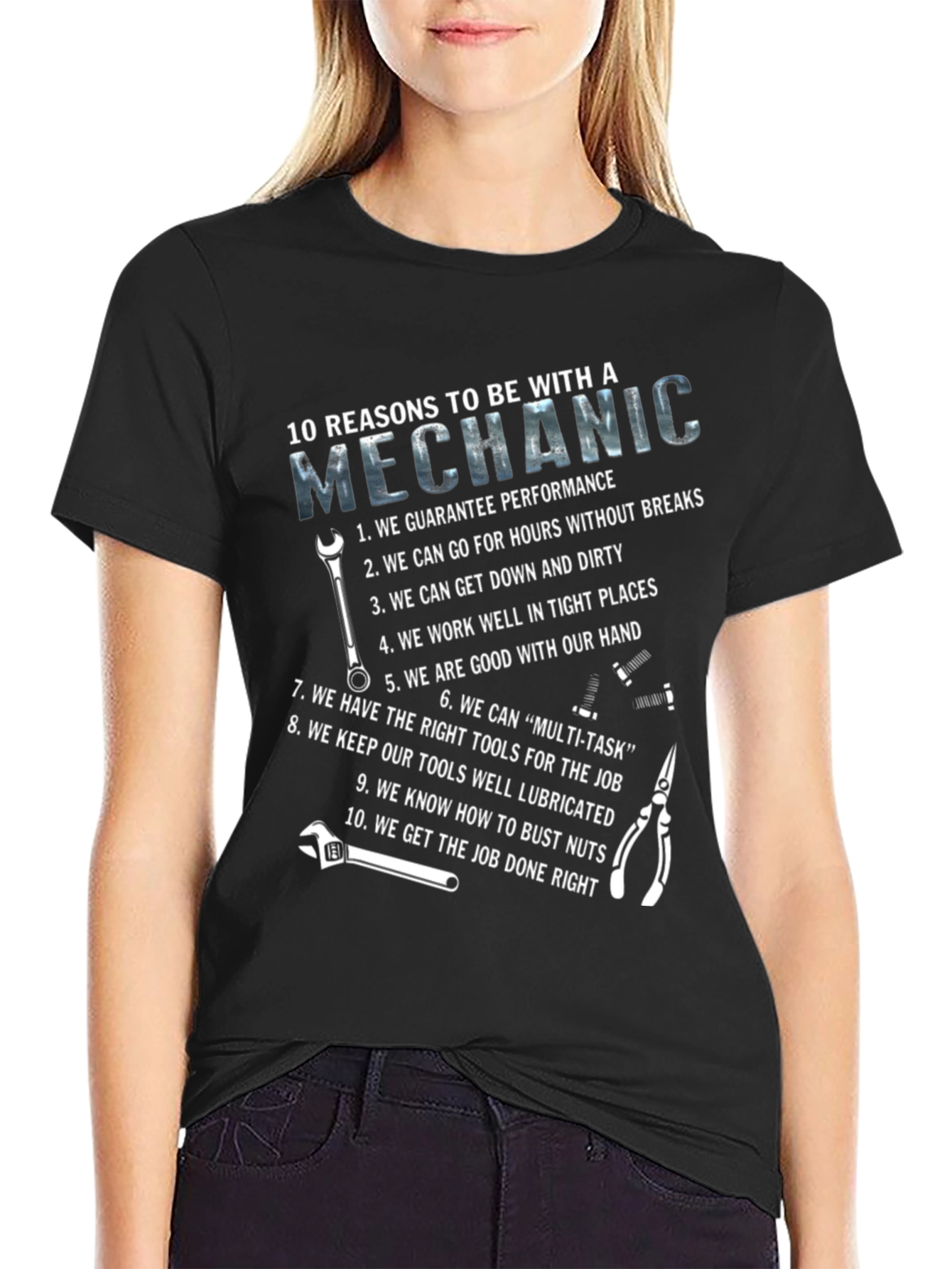 10 Reasons Mechanic T-Shirt - Performance Tools Humor