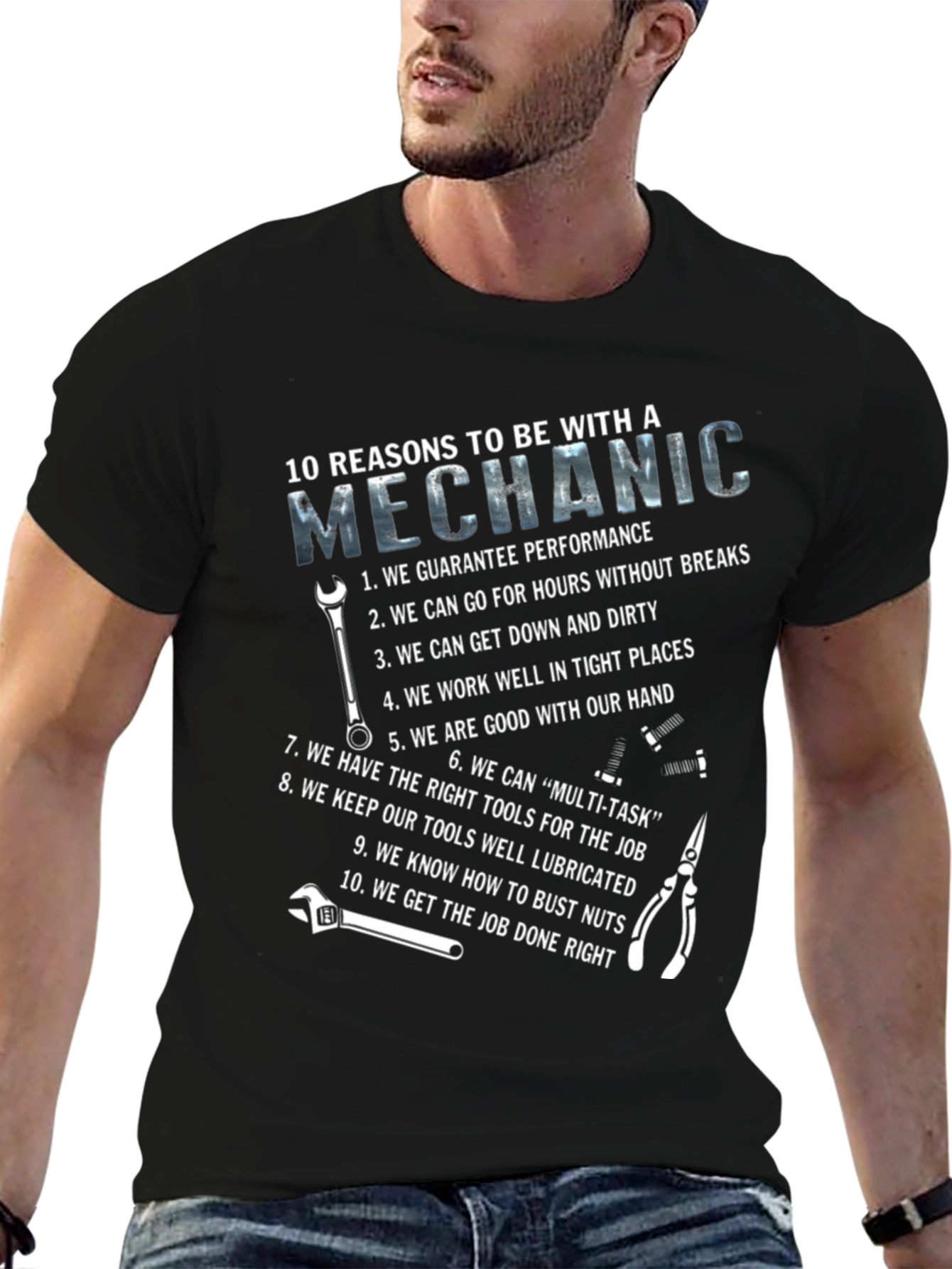 10 Reasons Mechanic T-Shirt - Performance Tools Humor