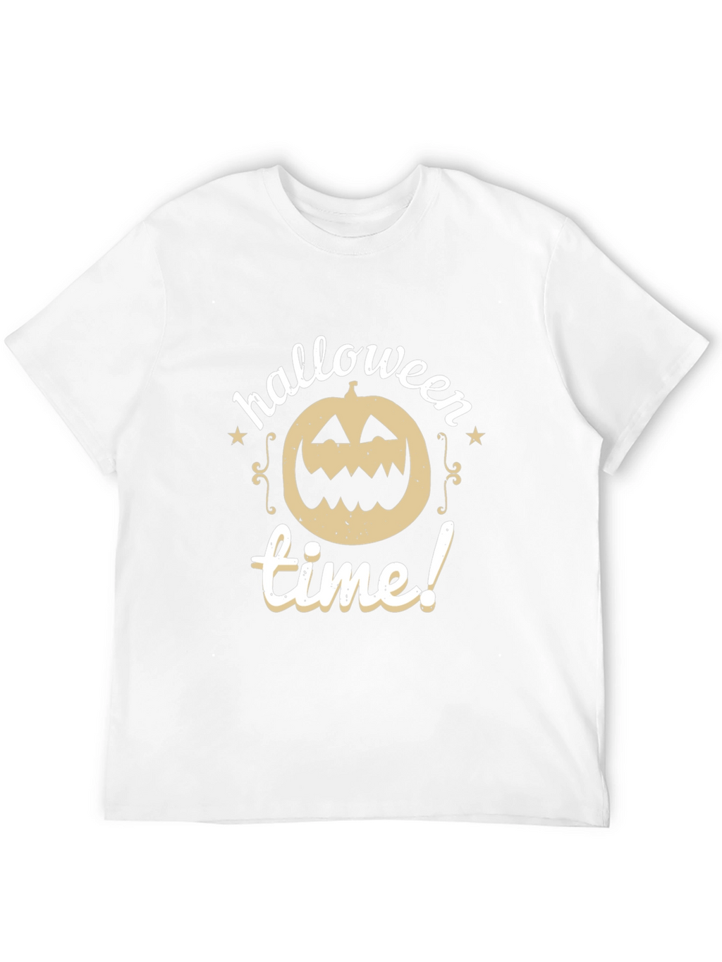 Halloween Time Black T-Shirt Pumpkin Design