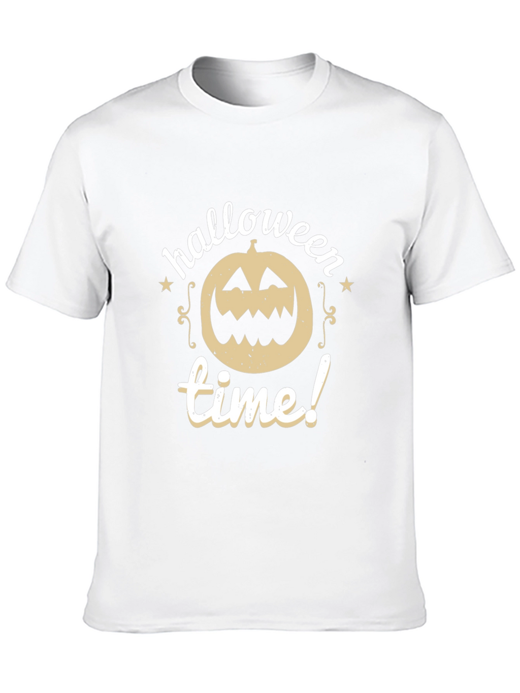 Halloween Time Black T-Shirt Pumpkin Design